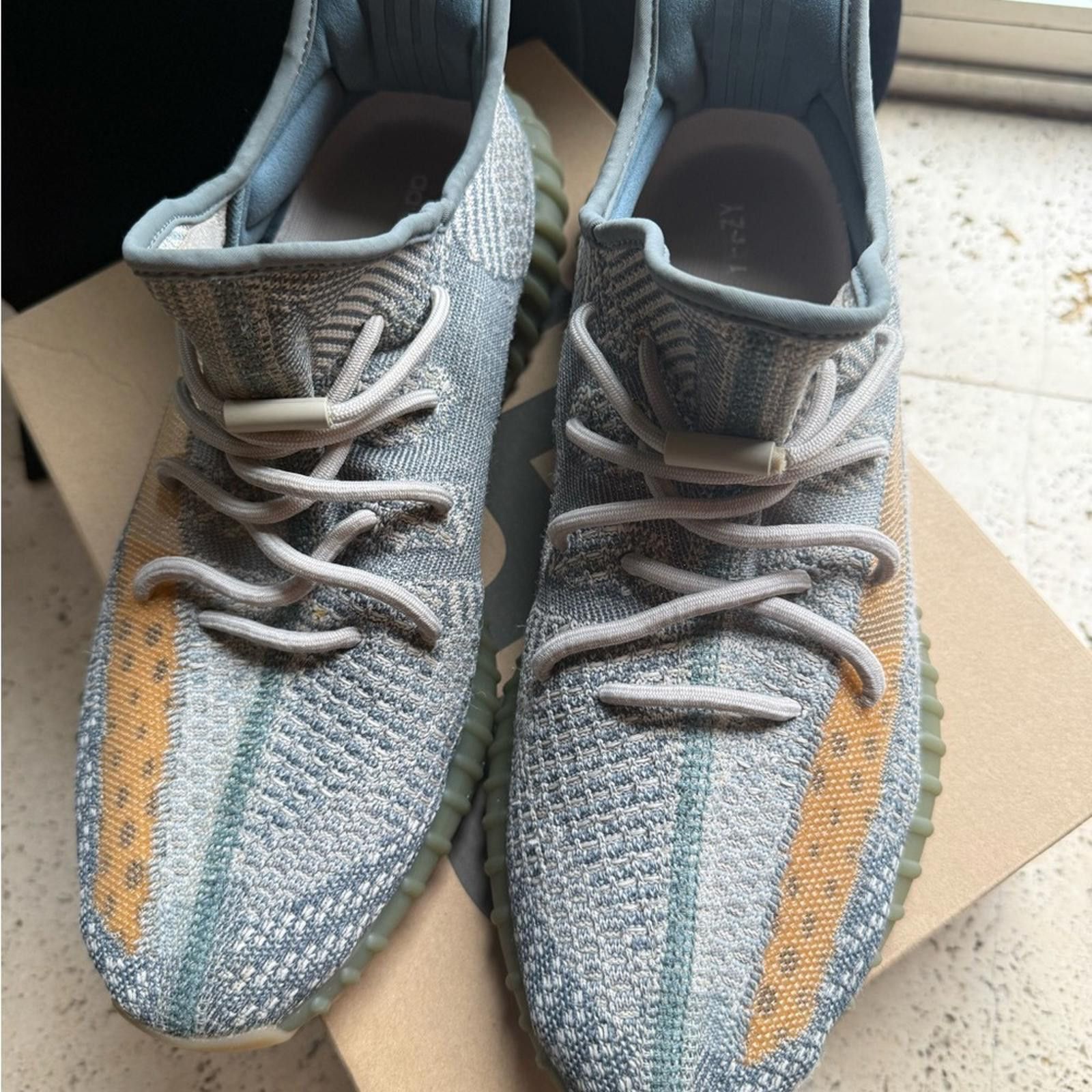 Adidas Adidas Yeezy Boost 350 V2 ISRAFI FZ5421 size 13 Gray w box Size US 13 / EU 46 - 2 Thumbnail
