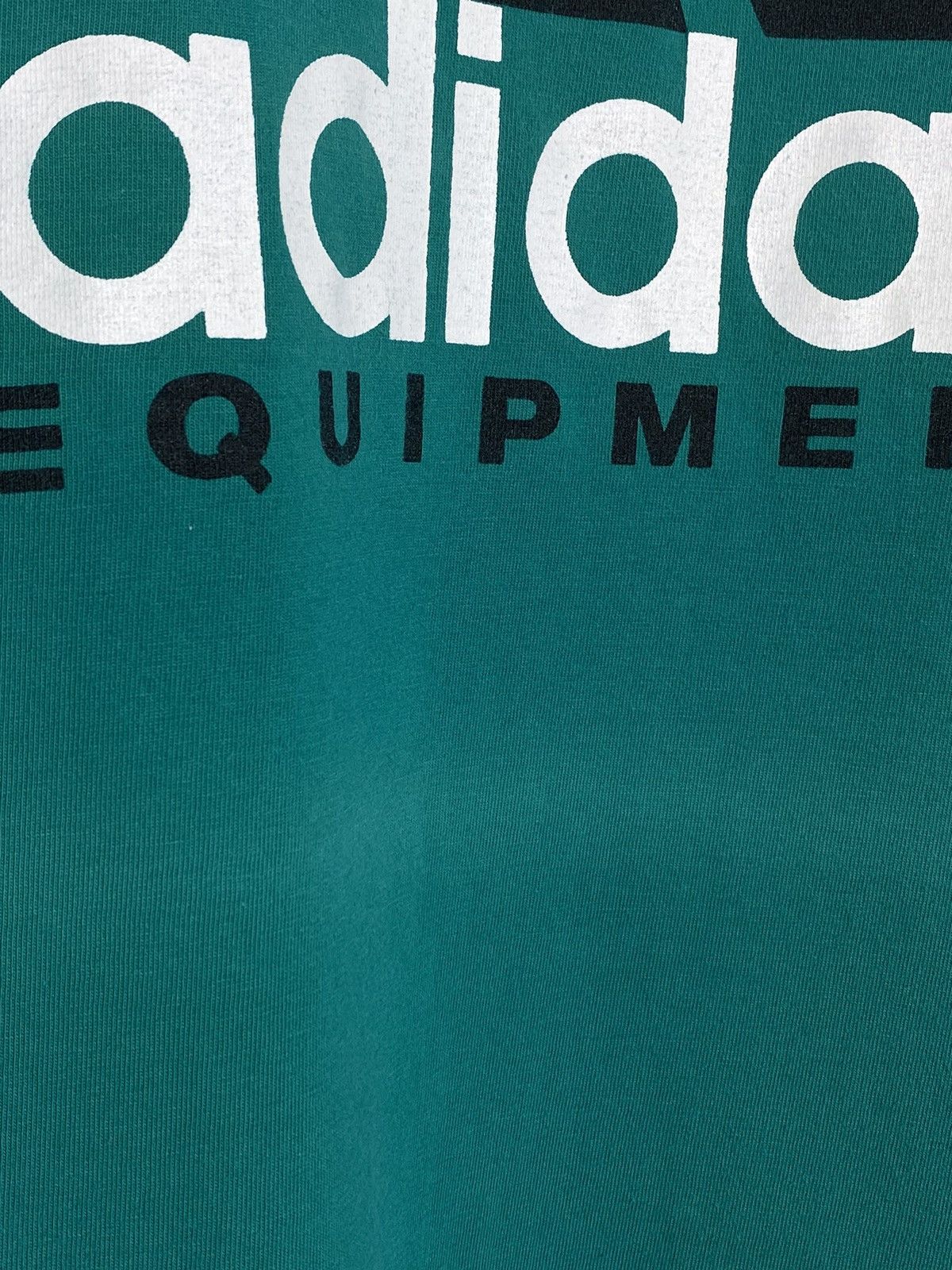 Adidas × Vintage Vintage 90s Adidas Equipment hype streetwear green t-shirt Size US L / EU 52-54 / 3 - 5 Thumbnail