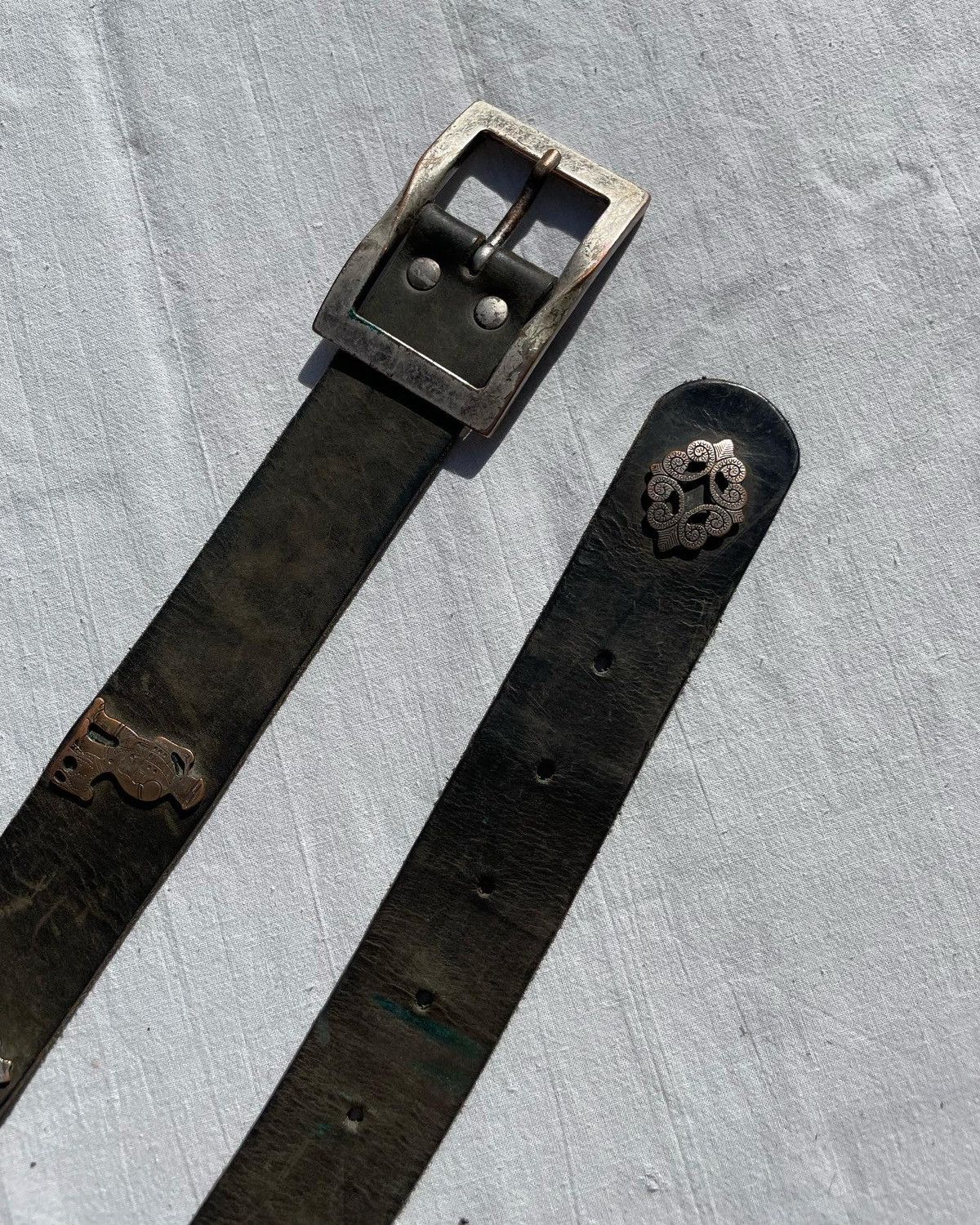 Leather Vintage Marithusli Leather Belt Size ONE SIZE - 5 Thumbnail