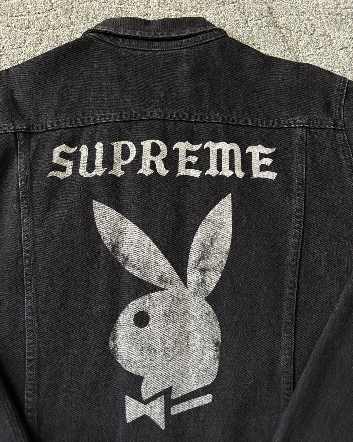 Playboy × Supreme Supreme x Playboy Button Up Denim Jean Jacket Black/ White Size US L / EU 52-54 / 3 - 6 Thumbnail