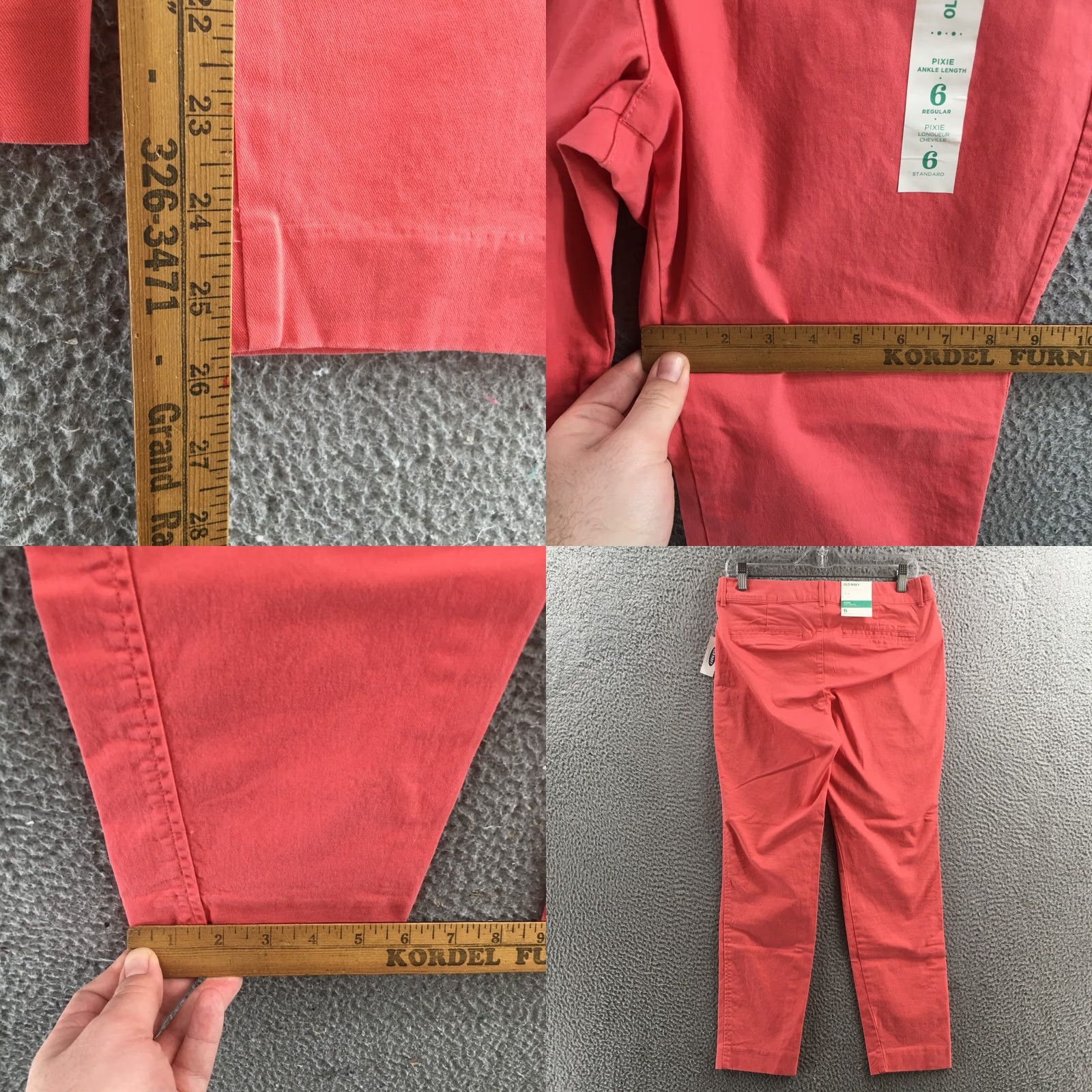 Old Navy Old Navy Pixie Ankle Pants Womens 6R Coral Mid Rise Zip Fly NEW Pants Women 6 Coral Pink Classic Slim Leg Modern 32in Waist 25.5in Inseam Size 28" / US 6 / IT 42 - 8 Thumbnail