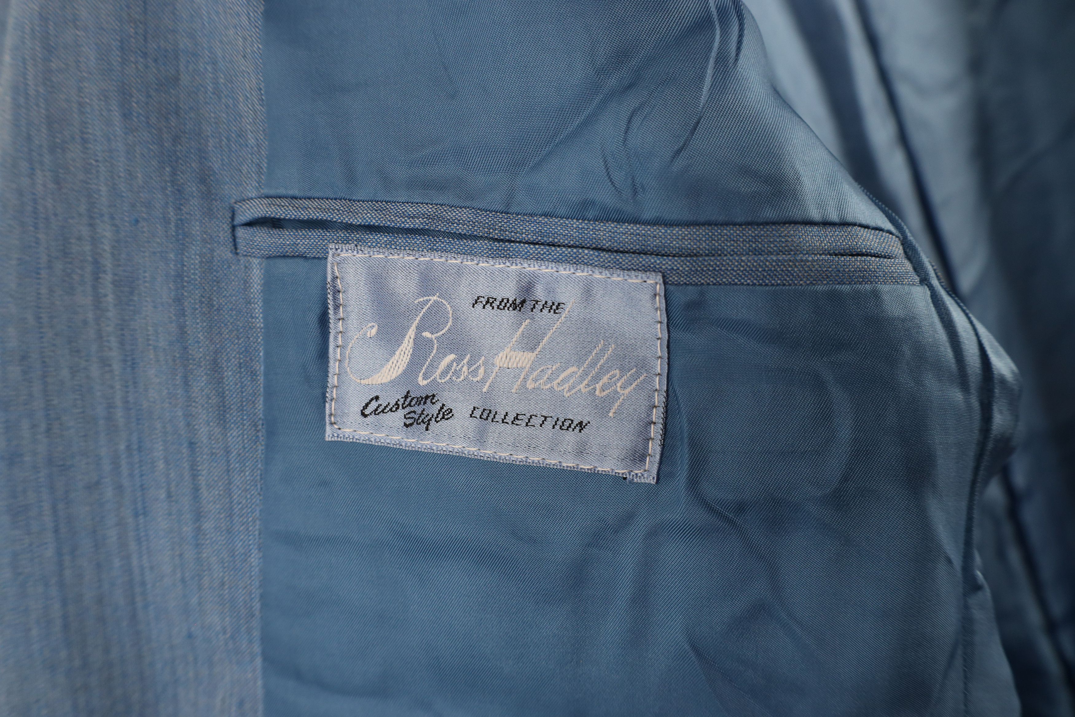 Vintage Vintage 60s 70s Rockabilly Chambray Blazer Suit Jacket Blue Size US L / EU 52-54 / 3 - 11 Thumbnail
