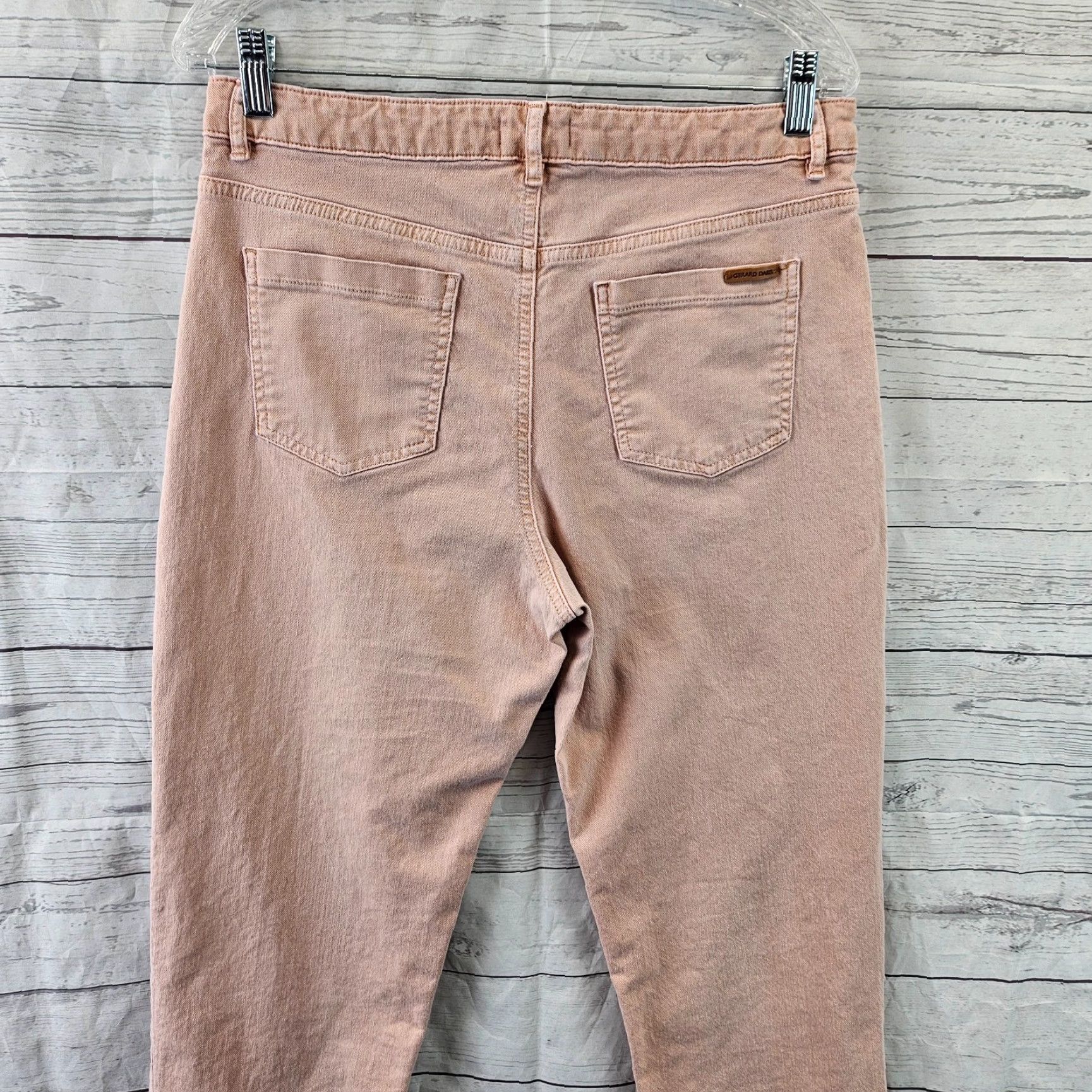 Gerard Darel Gerard Darel Womens Jeans 42 Pink High Rise Tapered Leg Denim Cotton Blend Regular Inseam 27.5" - 16" Waist Womens Jeans Pink High Rise Tapered Leg Size 28" / US 6 / IT 42 - 4 Thumbnail