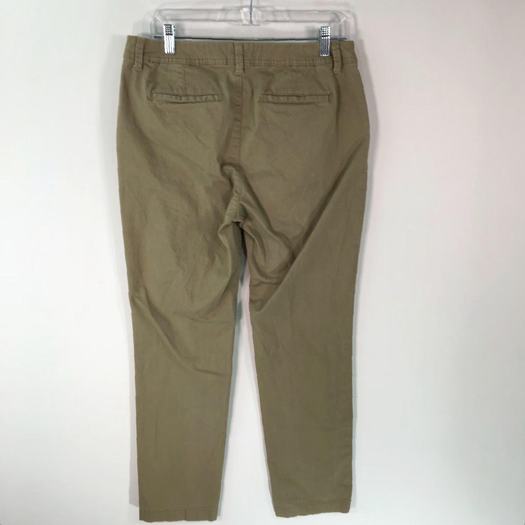 Vintage A New Day Women's Tan Flat Front Mid Rise Stretch Dress Pants Size 10 Size 32" / US 10 / IT 46 - 2 Thumbnail