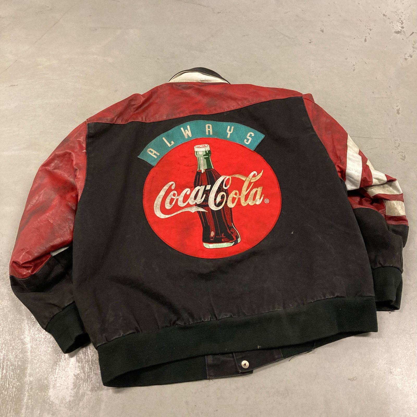 Jeff Hamilton × Vintage Vintage Jeff Hamilton Coca-Cola leather bomber Jacket Size US L / EU 52-54 / 3 - 2 Thumbnail