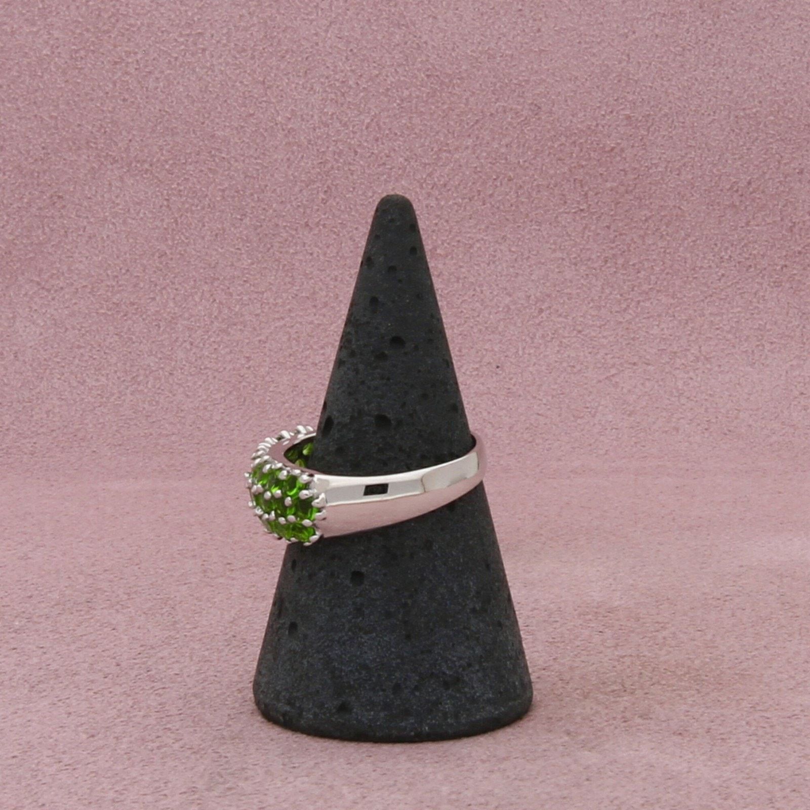 Sterling Silver sterling silver pave green cz ring size 7.75 Size ONE SIZE - 2 Thumbnail