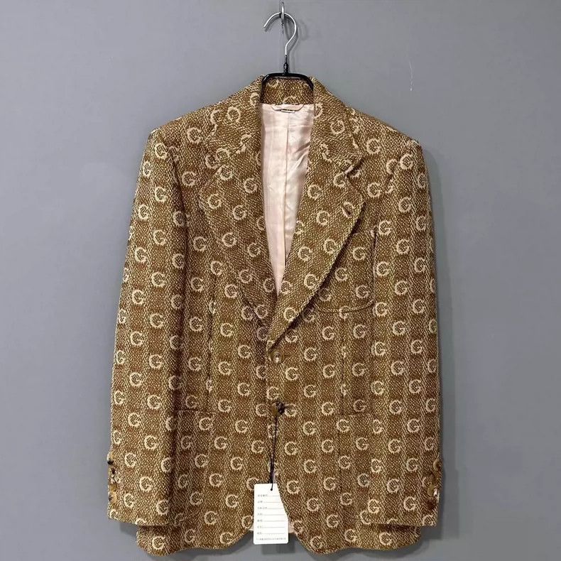 Gucci Gucci Double g full-print tweed coat 2506-Nextarrow Size L / US 10 / IT 46 - 1 Thumbnail