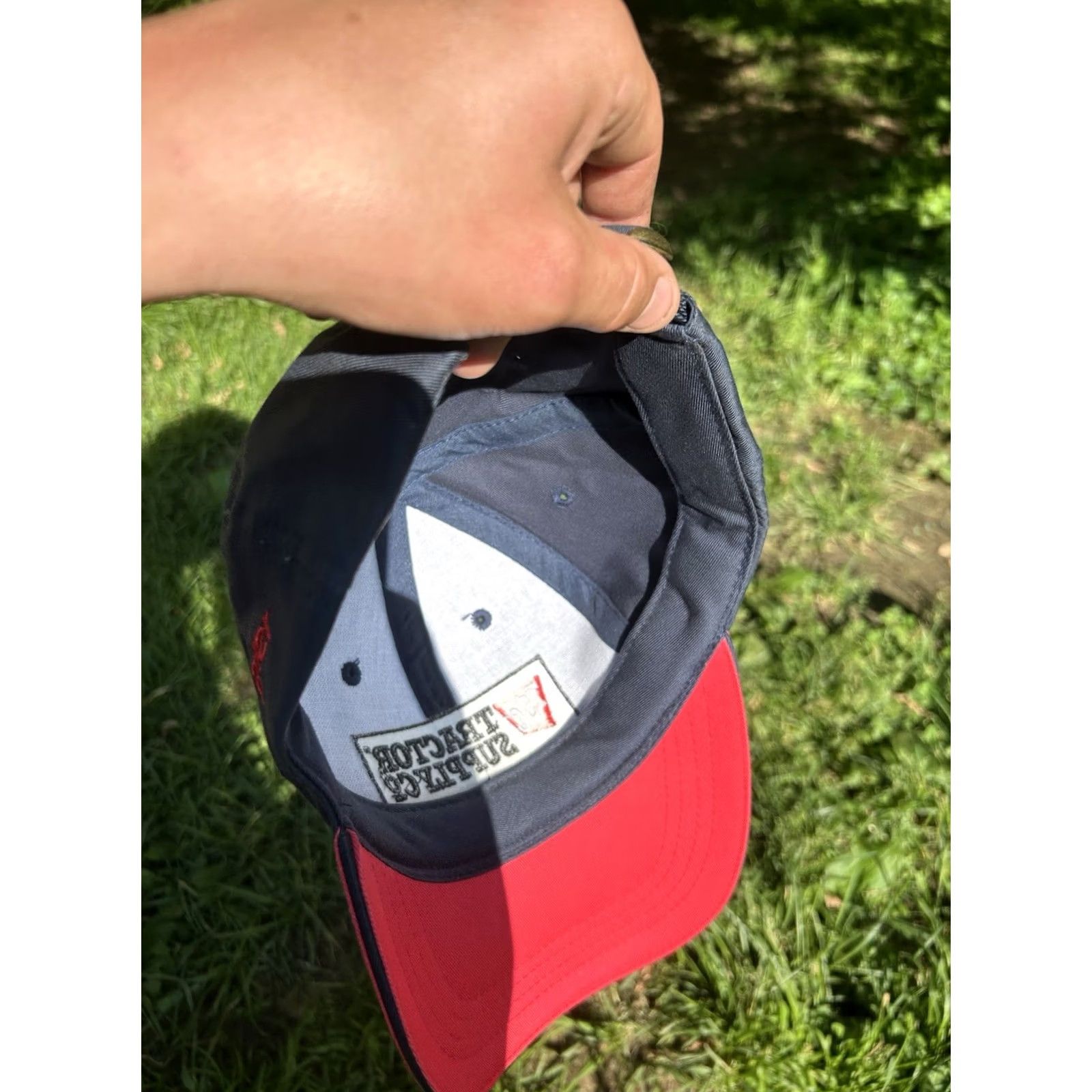 Wrangler VINTAGE? No. Wrangler Cotton Blue Red Farm Strapback Hat Cap Men Adjustable Baseball Cap NWT NEW Tractor Supply Co Size ONE SIZE - 7 Thumbnail