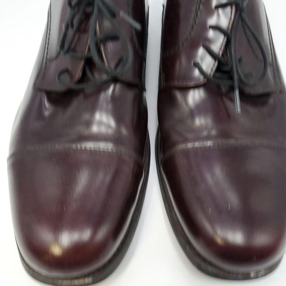 Johnston & Murphy Johnston & Murphy Atchison Cap Toe Dress Shoe Burgundy 11 M Oxford Men Leather Lace Up Cap Toe Classic Style Size ONE SIZE - 4 Thumbnail