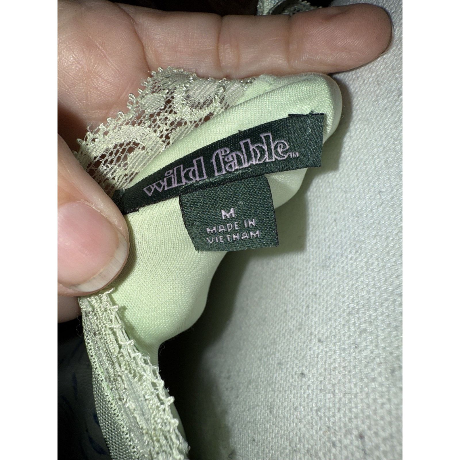 Target Basics Wild Fable Coquette Fairy Mesh Green Floral Slip Dress Sz M Size M / US 6-8 / IT 42-44 - 6 Thumbnail