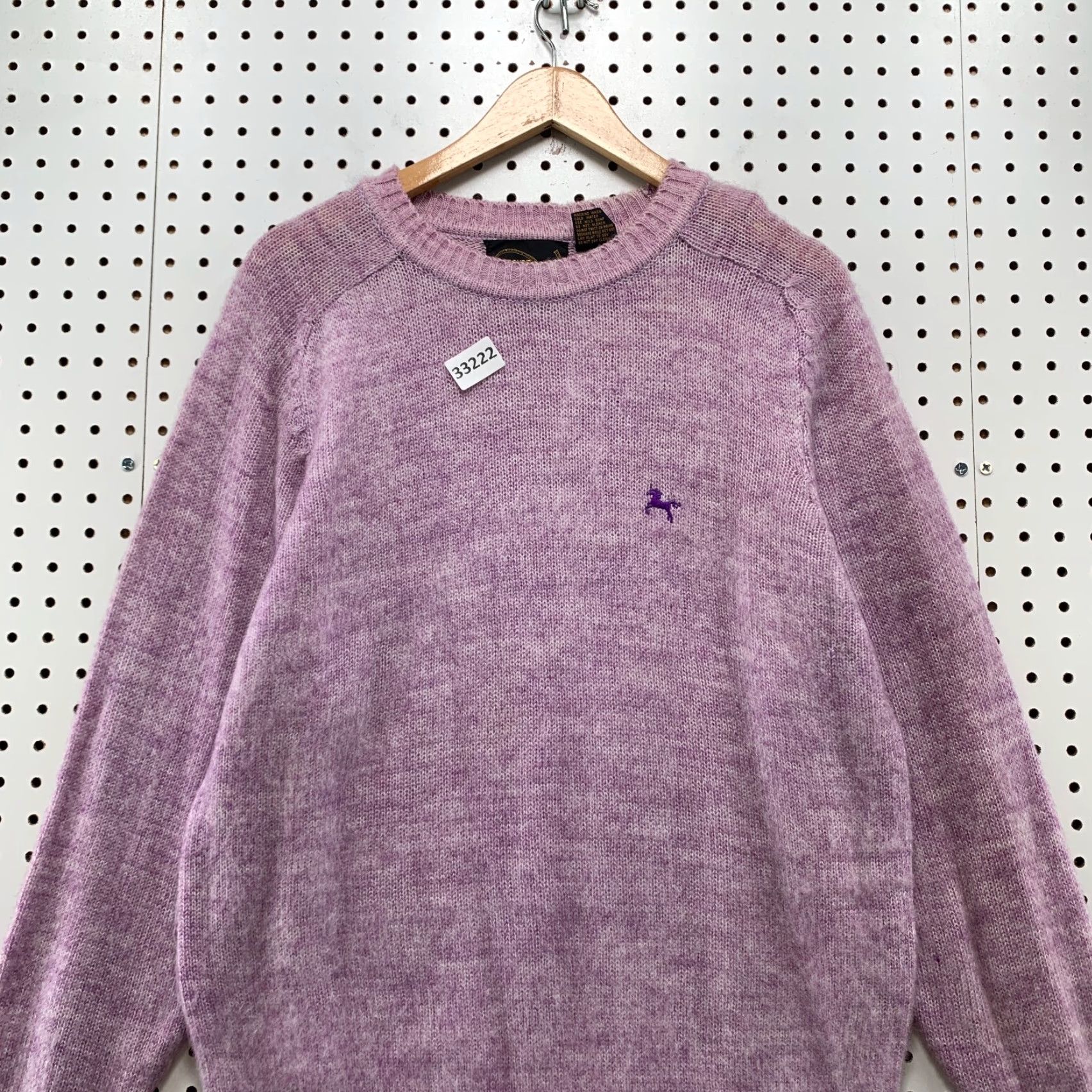 Vintage VINTAGE MEasure Up Knit Sweater Mens M Purple Acrylic Crew Neck Pullover 22.5x28 Remaining Details Size US M / EU 48-50 / 2 - 2 Thumbnail