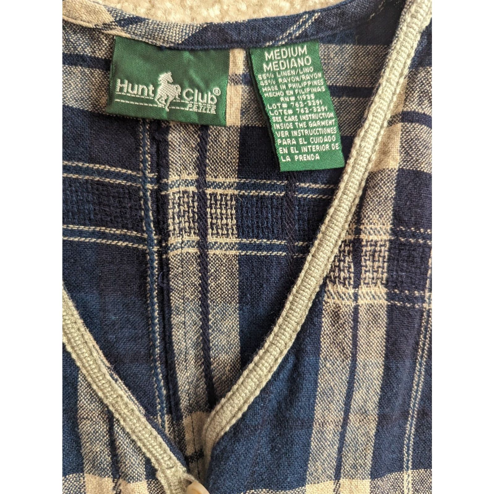 Vintage VINTAGE Womens Vest Blue Plaid Button Sleeveless Crop Short Vest Medium M Girls Womens Men? Size M / US 6-8 / IT 42-44 - 4 Thumbnail