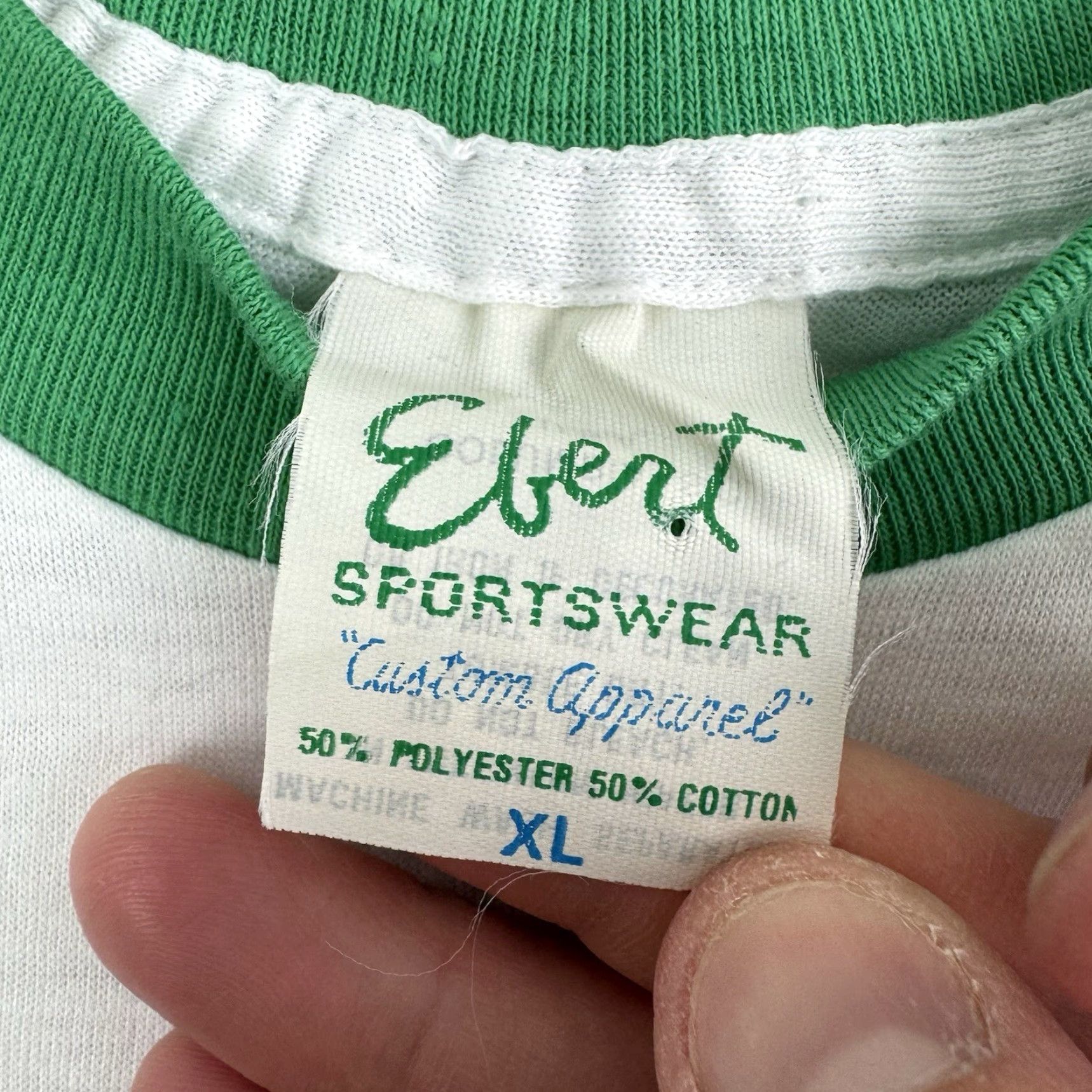 Vintage VINTAGE Ebert American Association of University Women Ringer T-Shirt Adult XL White 80s Mens Size XL / US 12-14 / IT 48-50 - 3 Thumbnail