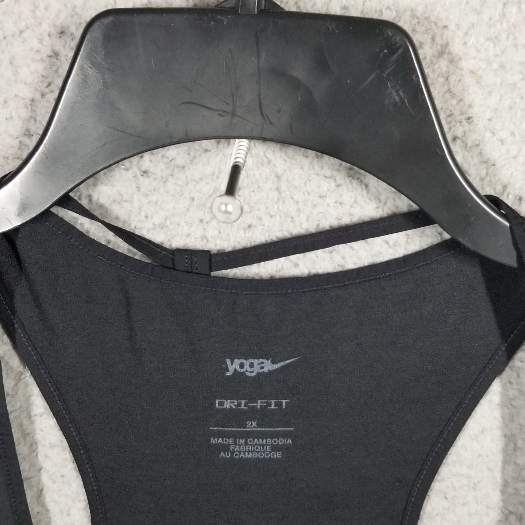 Nike Nike Yoga Tank Woman 2X Black Racerback Swoosh Activewear Tank Ladies 2X Size XXL / US 16-18 / IT 52-54 - 3 Thumbnail