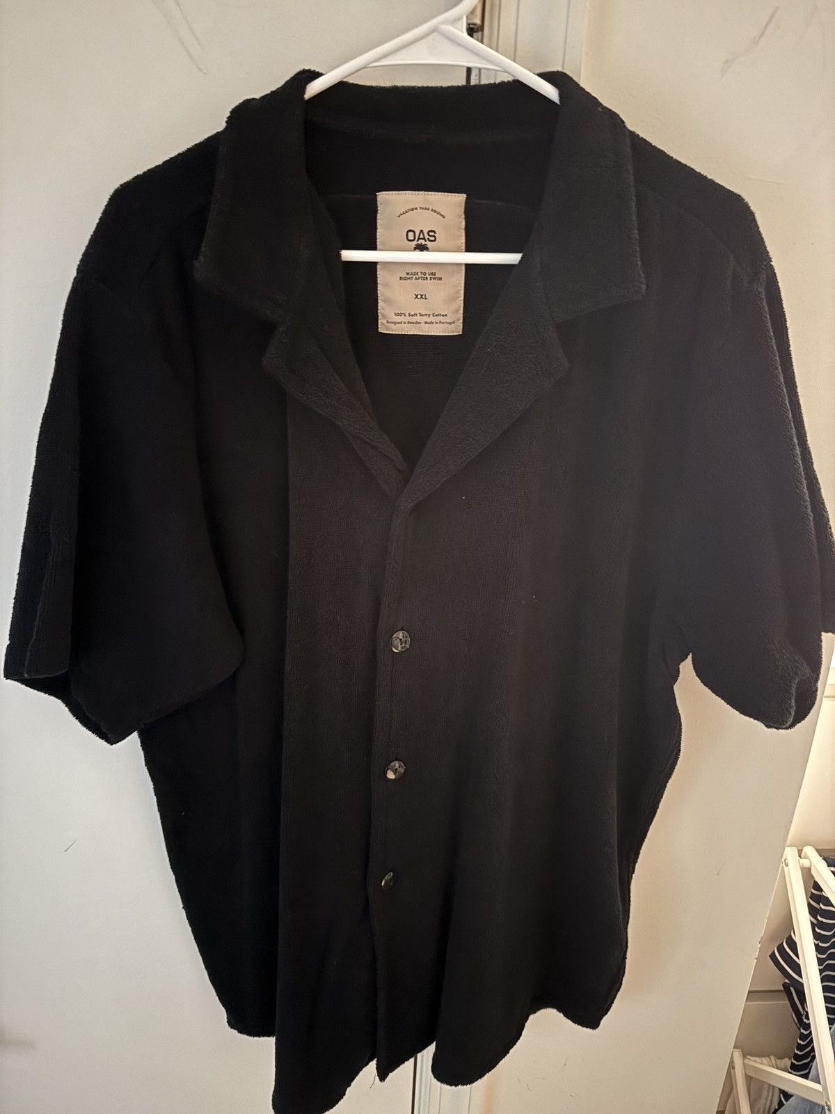 OAS Black Terry Cloth OAS Camp Collar Size US XXL / EU 58 / 5 - 1 Thumbnail