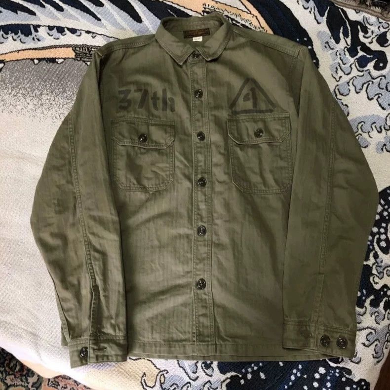Freewheelers FREEWHEELERS Size 17 Military shirt Size US S / EU 44-46 / 1 - 1 Thumbnail