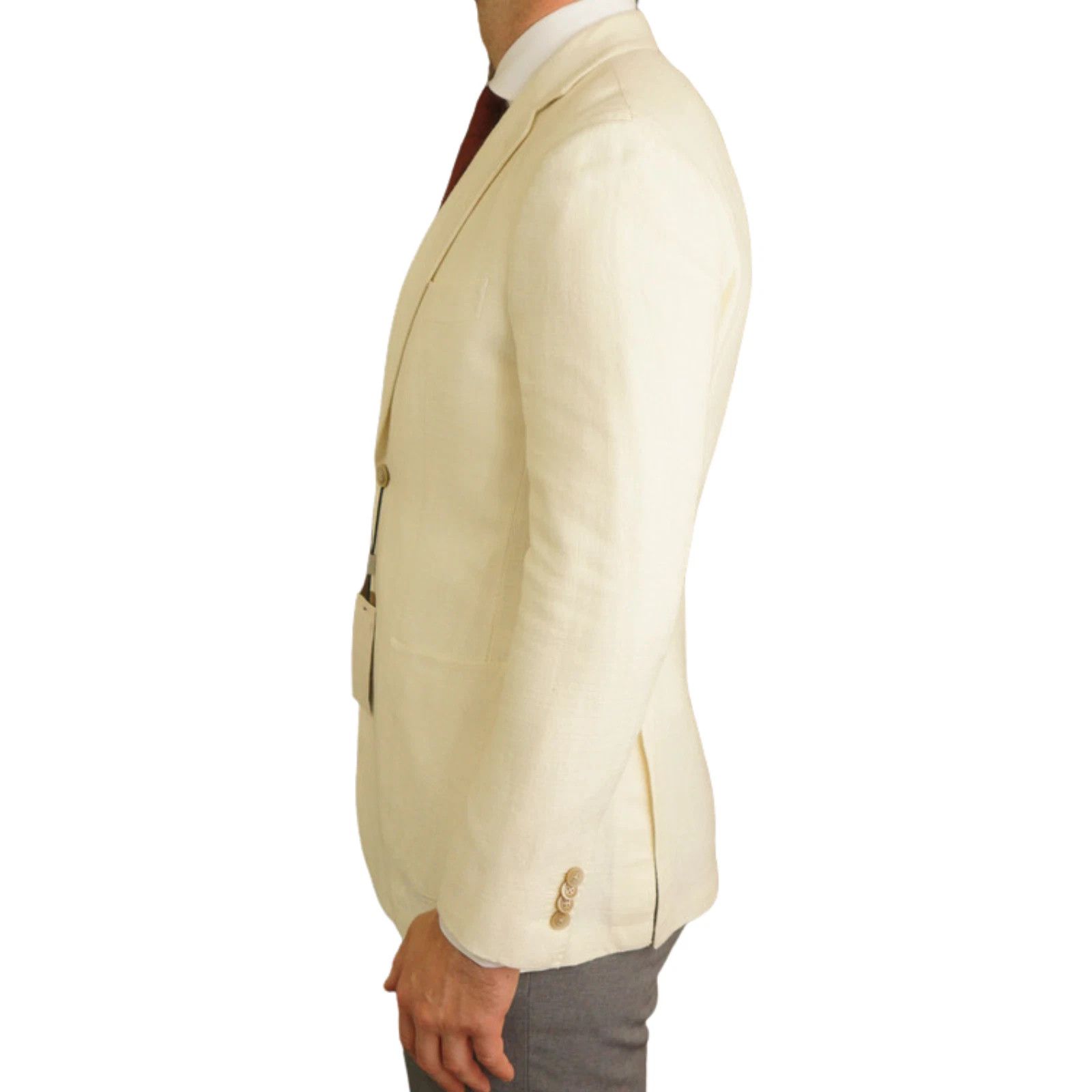 Suitsupply Men Suitsupply Blazer Havana Patch Linen Blend Ferla US42 Size 42R - 4 Thumbnail