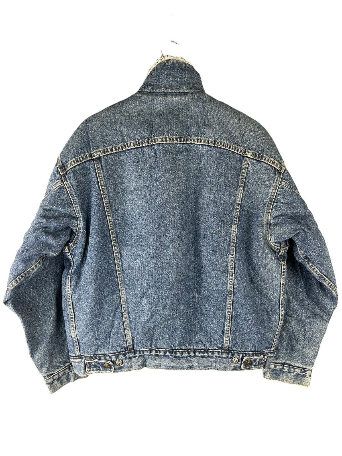 Levi's Levis Stamp 521 Lined Sherpa Trucker Denim Vintage Jacket Size US L / EU 52-54 / 3 - 6 Thumbnail