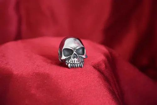 Jewelry Skull Crazy Jewelry Rings Open Size Chrome Ring (Size 7-13) Size ONE SIZE - 3 Thumbnail