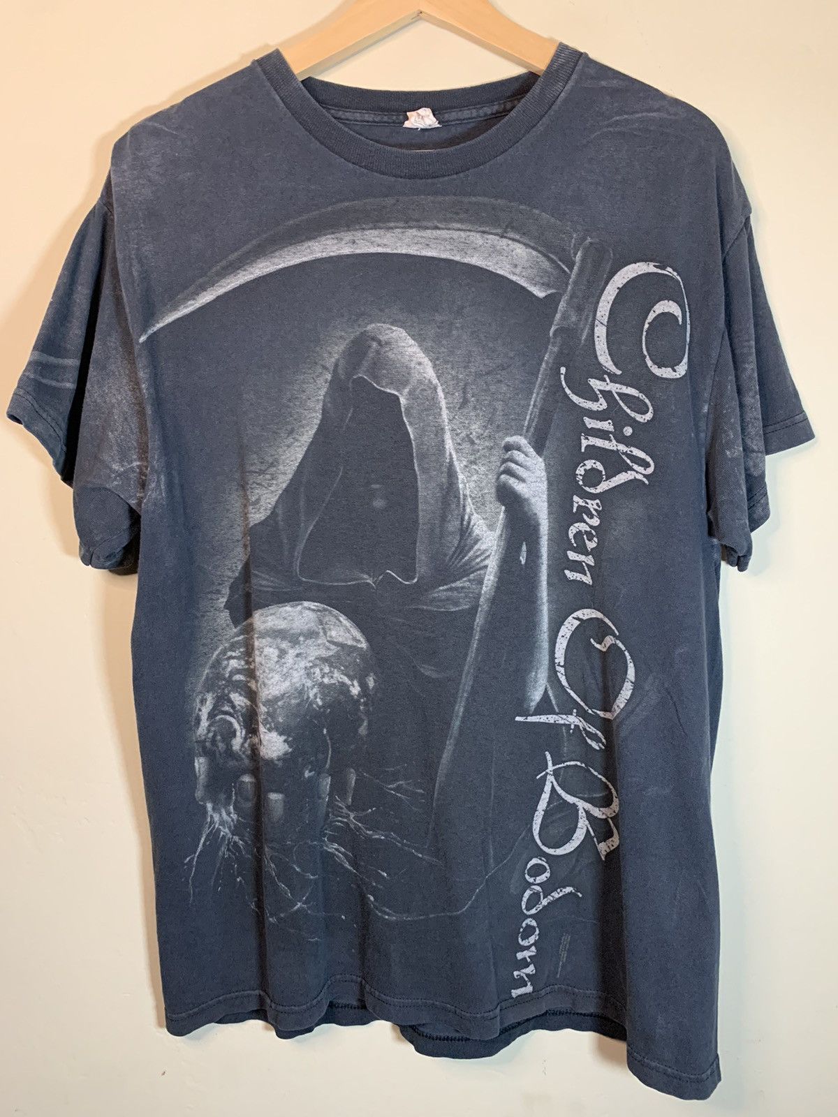 Band Tees × Vintage *RARE* Vintage Children Of Bodom Grim Reaper AOP Band Shirt Size US L / EU 52-54 / 3 - 1 Thumbnail