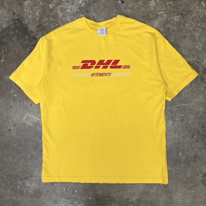 Designer Vetements x DHL Double Layer Oversized T Shirt | Grailed