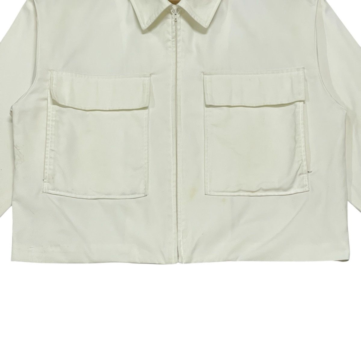 Opening Ceremony Opening Ceremony Off White Minimalist Cropped Zip-Up Jacket Size US M / EU 48-50 / 2 - 7 Thumbnail