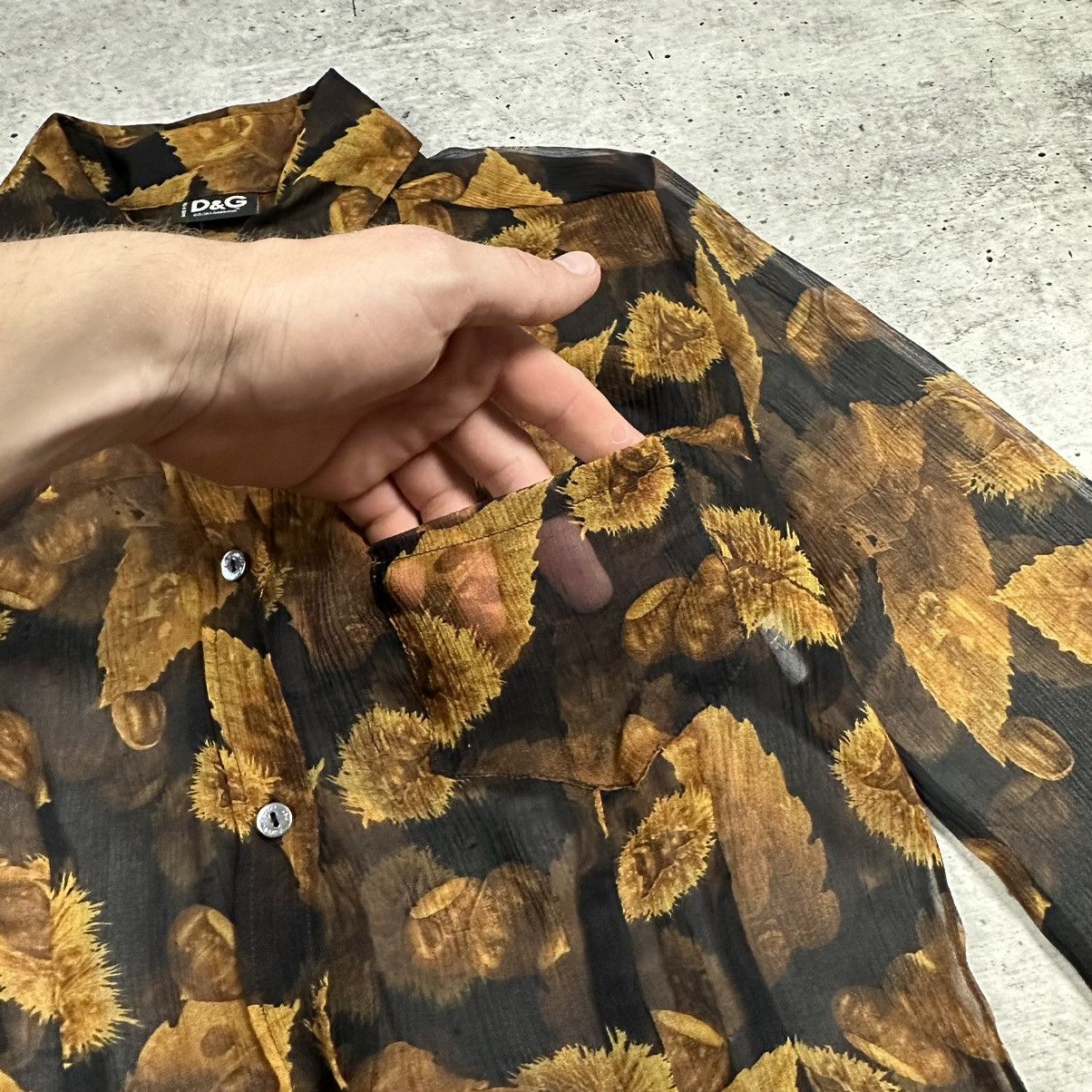 Dolce & Gabbana Vintage Dolce & Gabbana Buttoned Down Shirt Chestnut Pattern Size M / US 6-8 / IT 42-44 - 6 Thumbnail