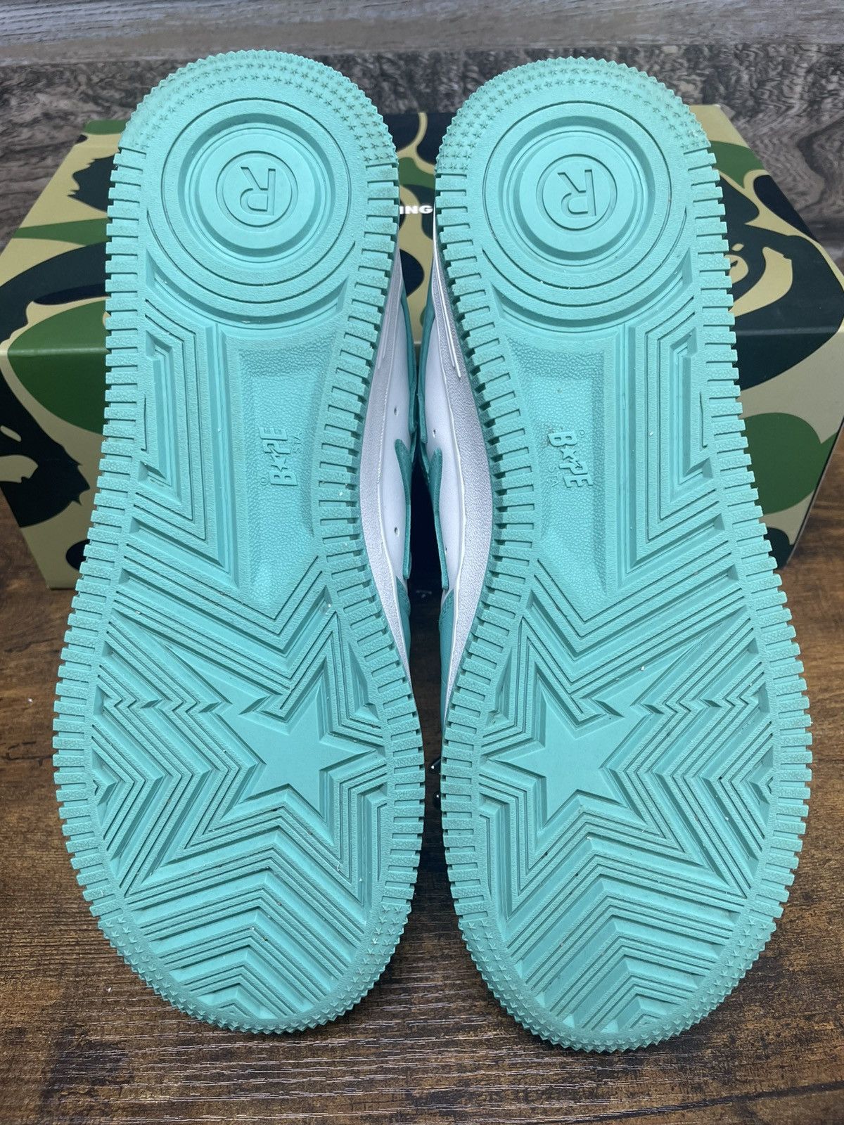 Bape 9-Bapesta Sneaker Pastel Green/White Size US 9 / EU 42 - 7 Thumbnail
