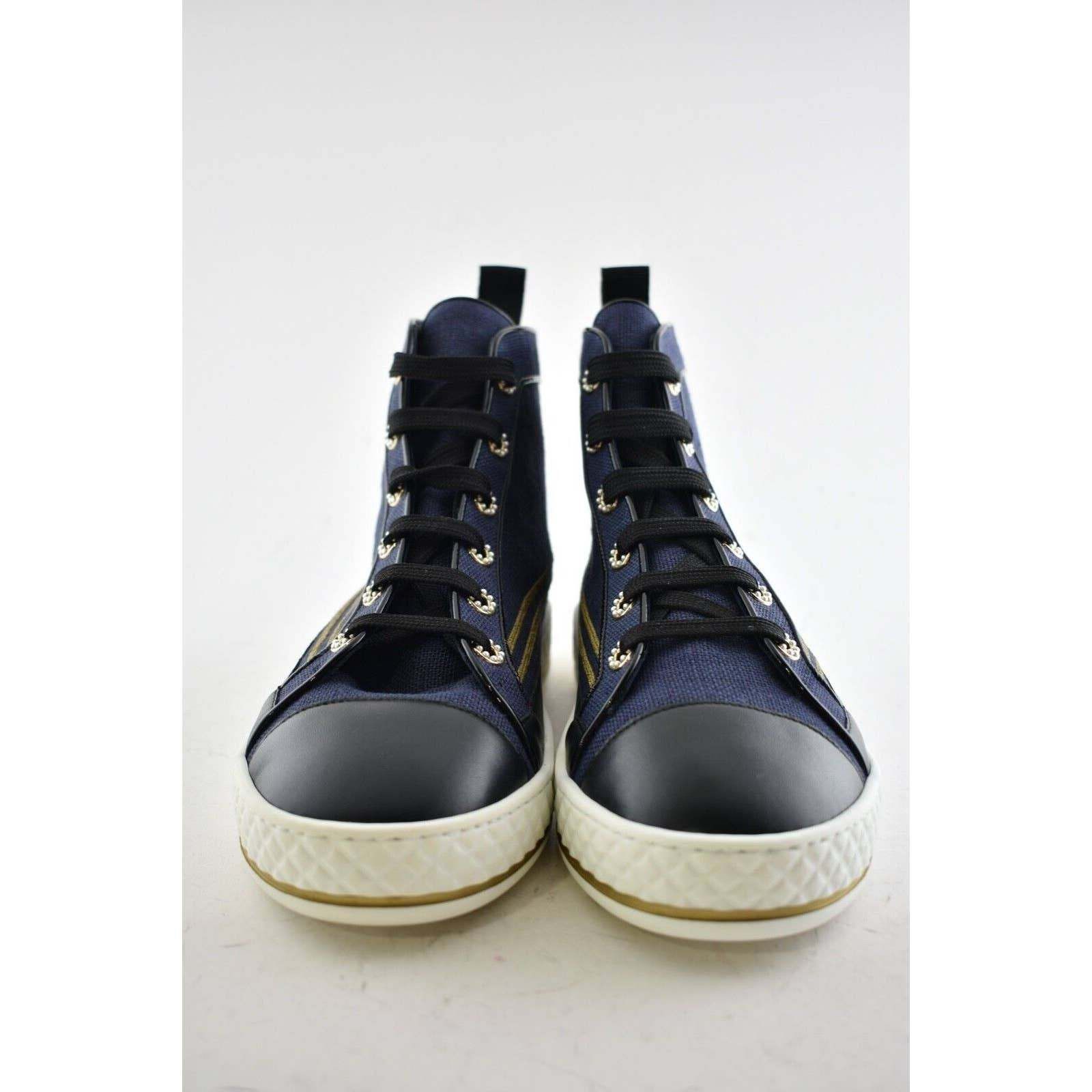 Chanel 19C Denim CC Platform Lace Up High Top Trainer Sneaker 40 Size US 10 / IT 40 - 5 Thumbnail