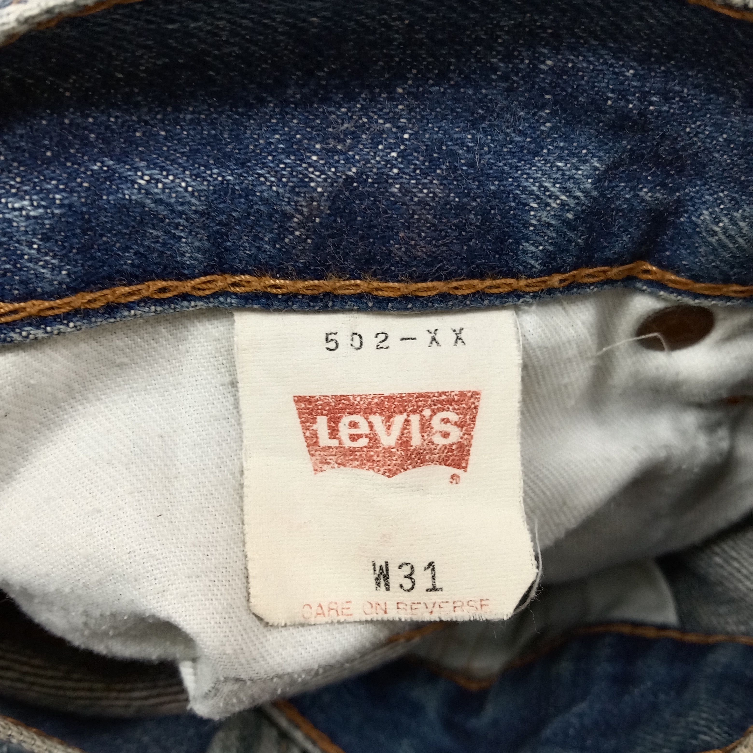 Levi's Levi's 502 Selvedge Distressed Big E Denim Jeans C258N17 Size US 29 - 15 Thumbnail