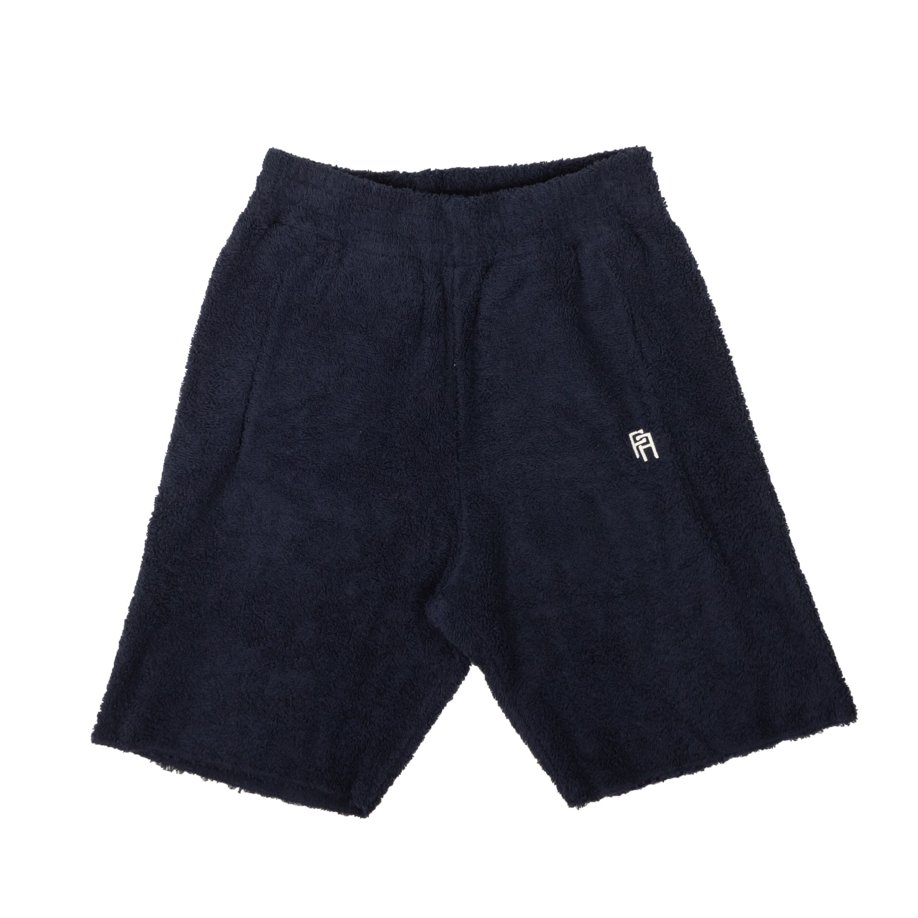 Palm Angels Navy Blue PA Terry Sweatshorts Size S Size US 30 / EU 46 - 1 Thumbnail