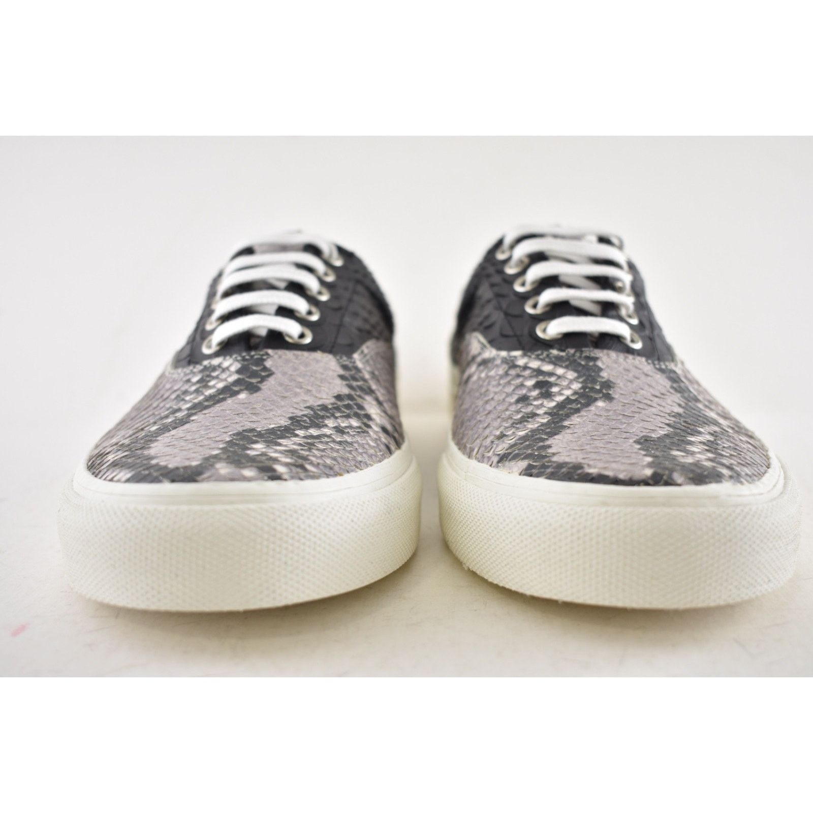 Amiri Amiri Mens Black Grey Python Snakeskin Lace Up Low Top 44 11 Size US 11 / EU 44 - 8 Thumbnail