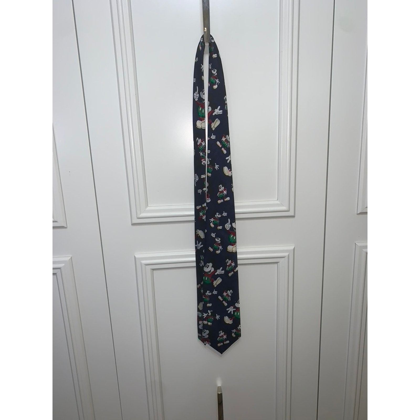 Disney Disney Vintage Mickey Mouse Christmas Geometric Necktie M Size ONE SIZE - 4 Thumbnail
