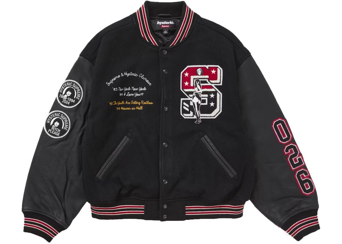 Hysteric Glamour × Supreme Supreme Hysteric Glamour Varsity Jacket Size US XXL / EU 58 / 5 - 3 Thumbnail