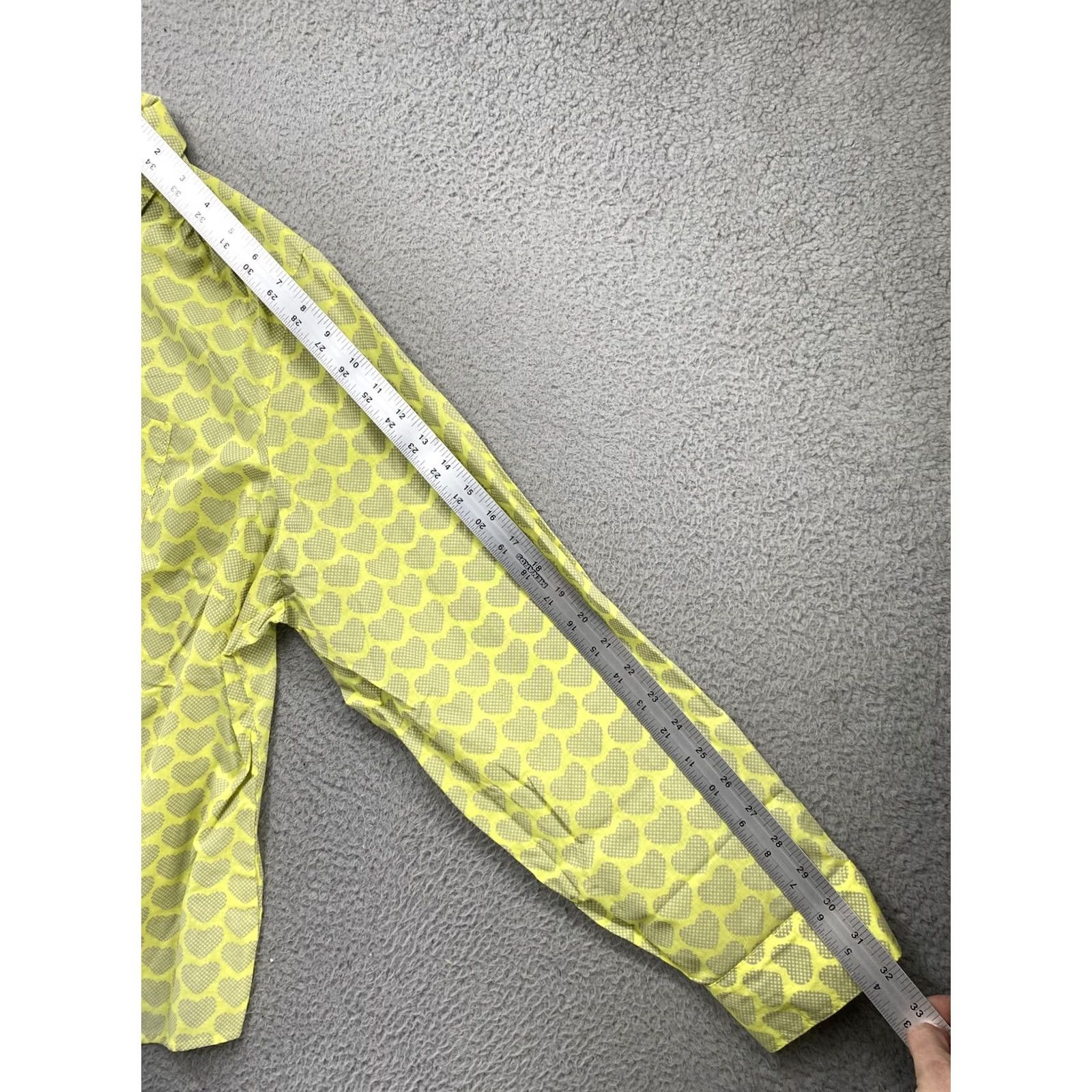 Vintage VINTAGE Cato Shirt Button-Up Heart Pattern Long Sleeve Green Women’s 26/28W NEW Size 4XL / US 24-26 - 6 Thumbnail