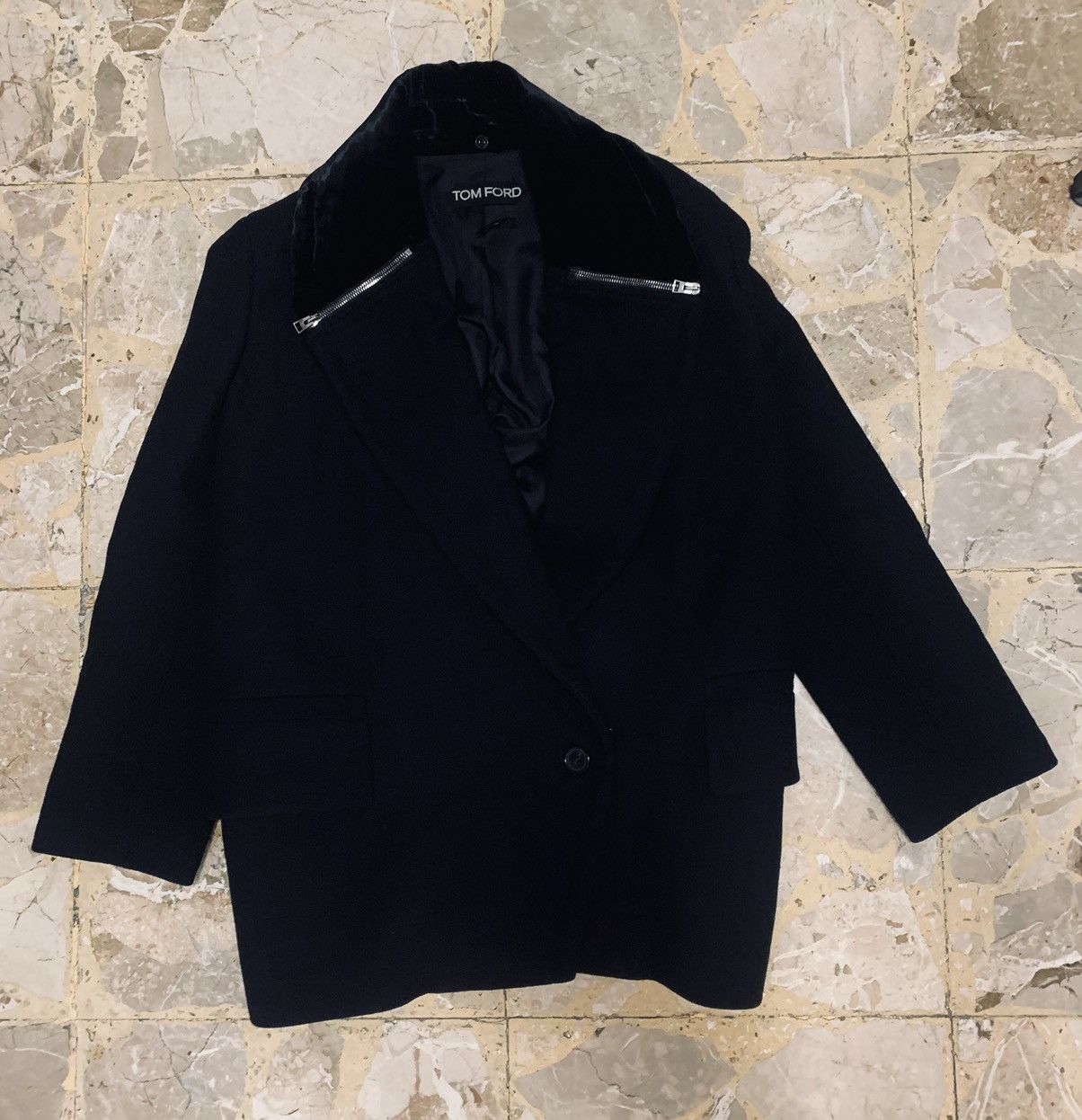 Tom Ford Tom Ford Black Peacoat Collar & Mink Fur — Rare Grail Piece Size M / US 6-8 / IT 42-44 - 3 Thumbnail