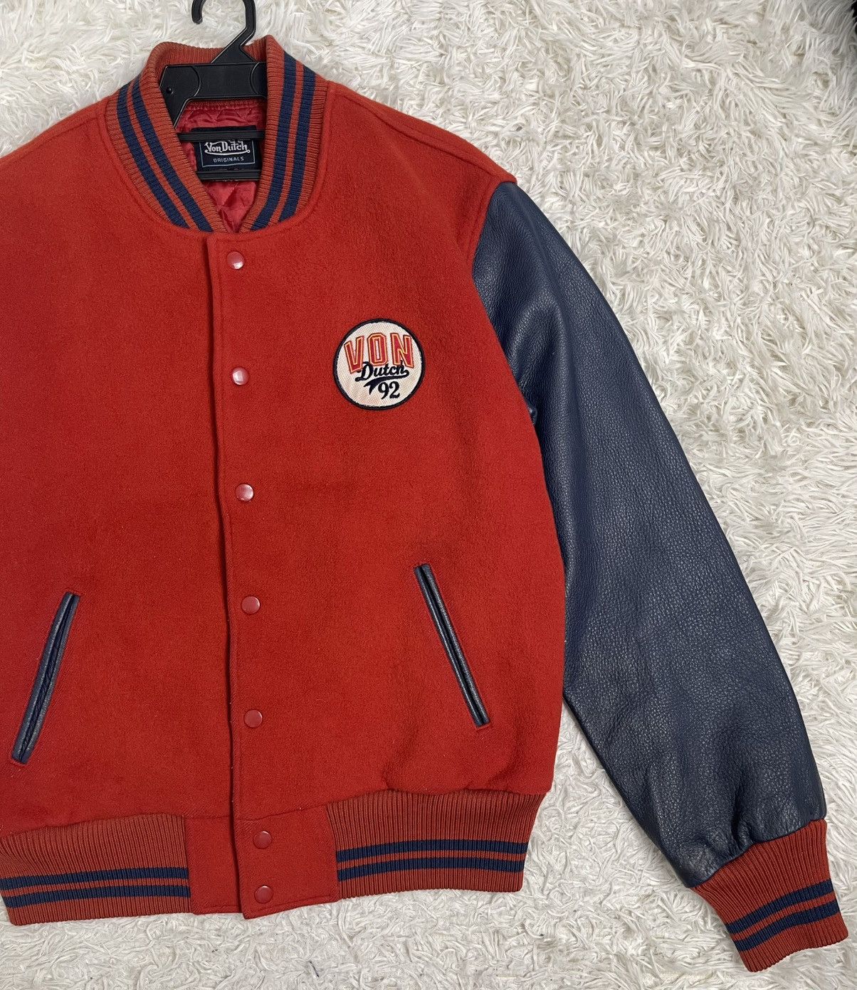 Von Dutch Von Dutch Lambskin/wool Varsity Jacket embroidery Size US XL / EU 56 / 4 - 5 Thumbnail