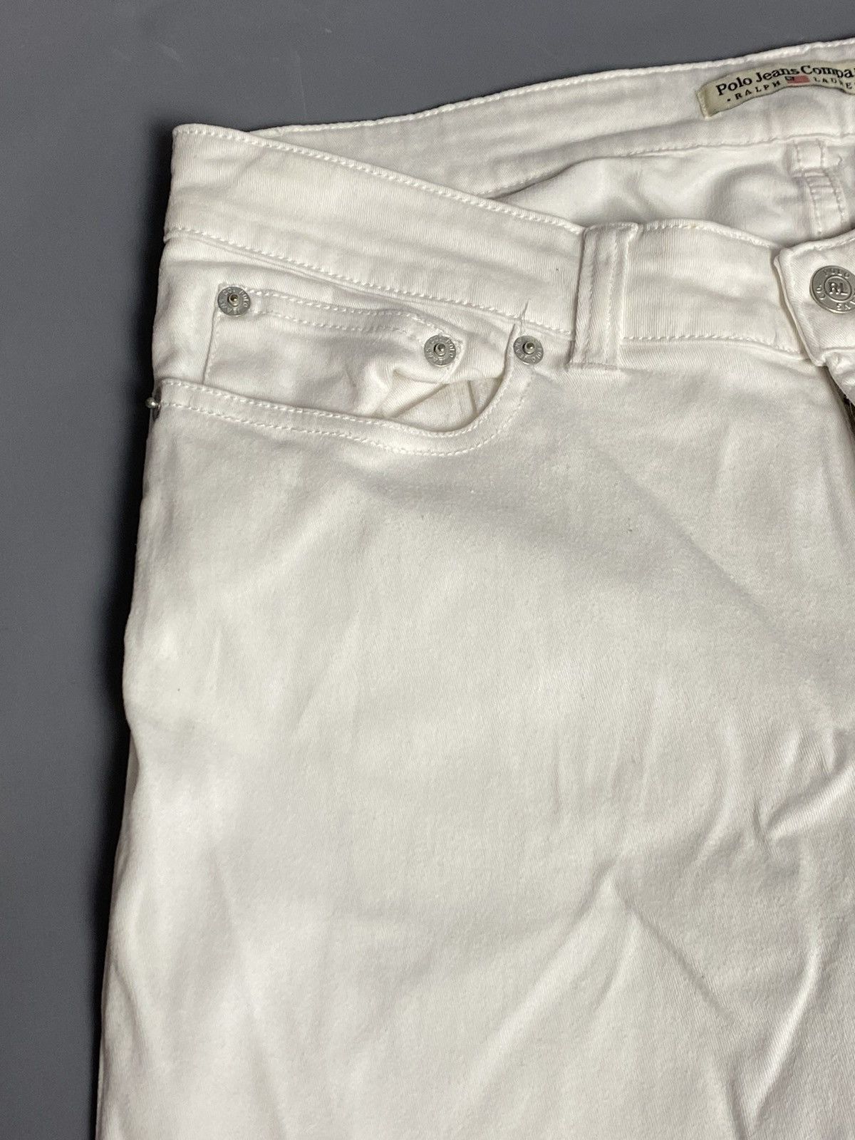Polo Ralph Lauren Vintage Polo Jeans Co Bootcut Pants 30x32 White Ralph Lauren Size 28" / US 6 / IT 42 - 7 Thumbnail