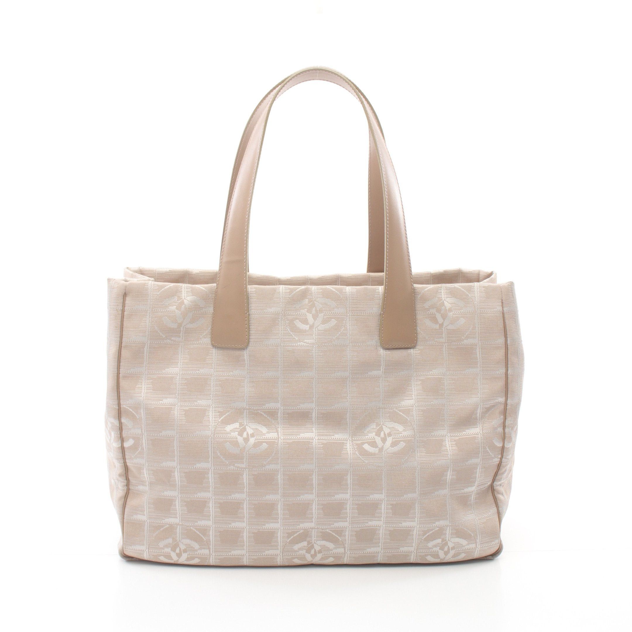 Chanel Chanel New Travel Line Mm Handbag Tote Bag Nylon Canvas Leather Pink Beige Size ONE SIZE - 1 Thumbnail