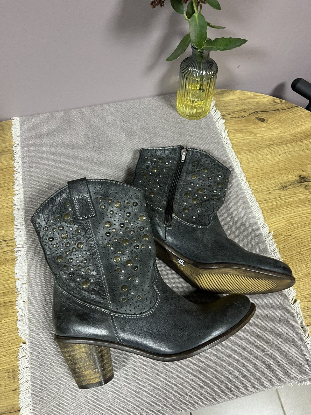 Vintage Y2K Vintage Leather Boots Rare Opium Avant Garde Rare USA Size US 9 / IT 39 - 2 Thumbnail