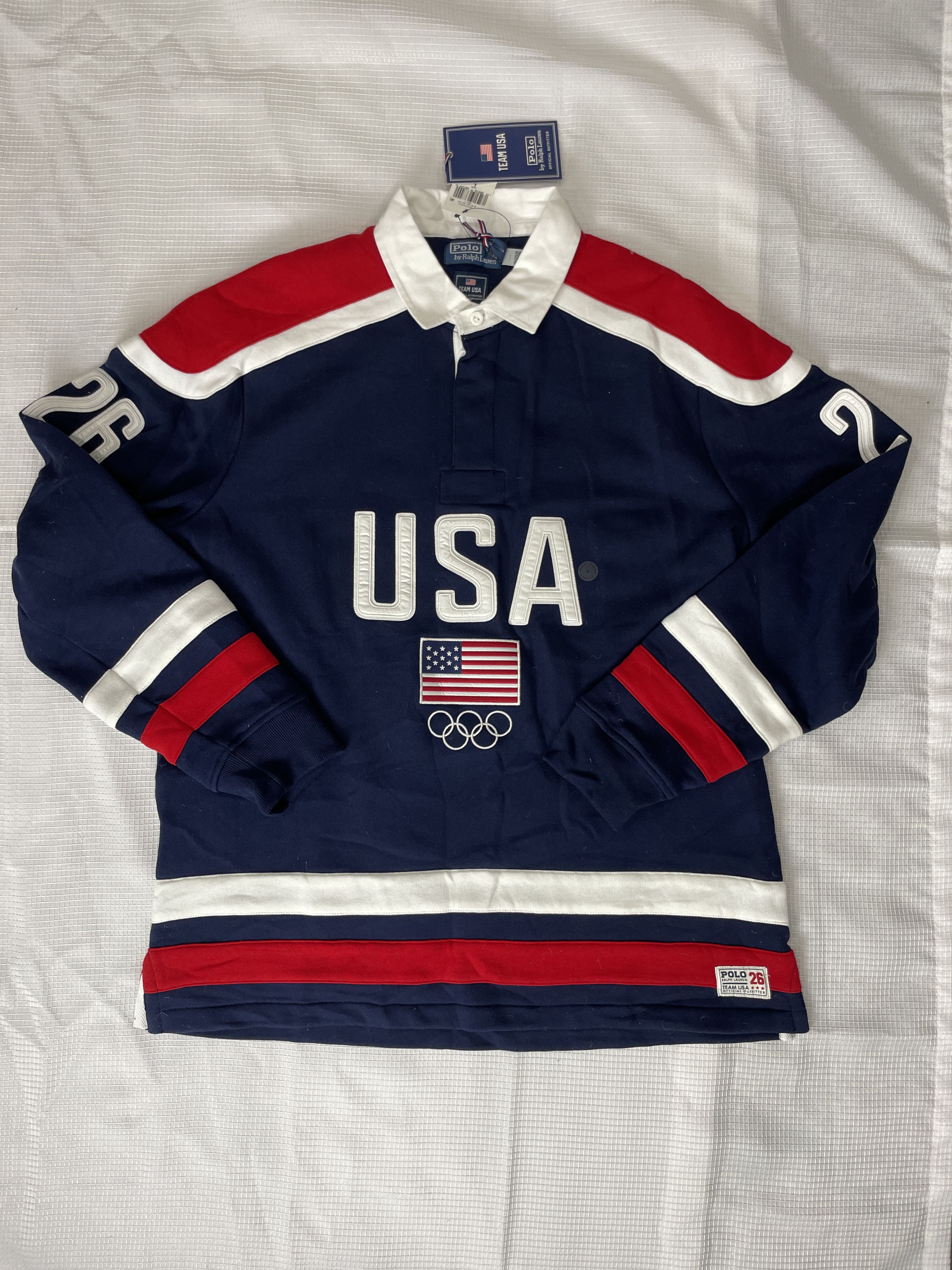 Polo Ralph Lauren Polo Ralph Lauren Men's Team USA Rugby Sweatshirt sz L Size US L / EU 52-54 / 3 - 3 Thumbnail