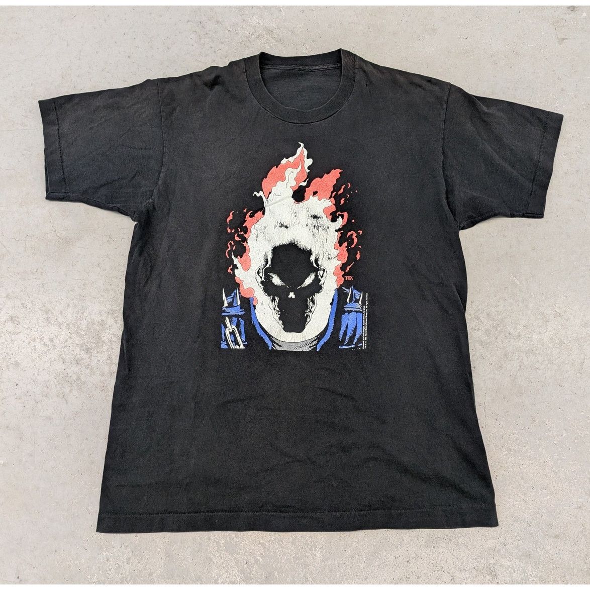 Fruit Of The Loom × Marvel Comics × Vintage Vintage 1991 Ghost Rider Comic Images Big Head t-shirt Size US XL / EU 56 / 4 - 1 Thumbnail