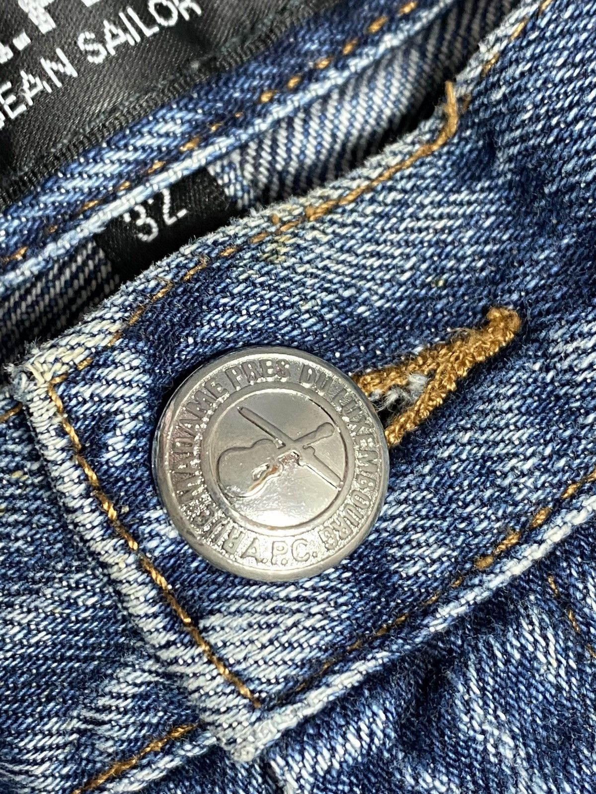 A.P.C. A.P.C. Jean Sailor Denim Blue Jeans Size 32 Wide Leg Cropped Size 32" / US 10 / IT 46 - 9 Thumbnail