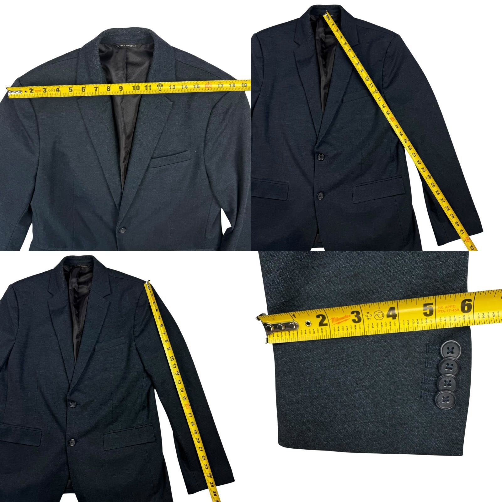 Banana Republic Banana Republic Blazer Jacket Gray 42R Men’s Polyester Blend 2-Button / Single-Breasted / Notch Lapel / Regular Fit Size 42R - 8 Thumbnail