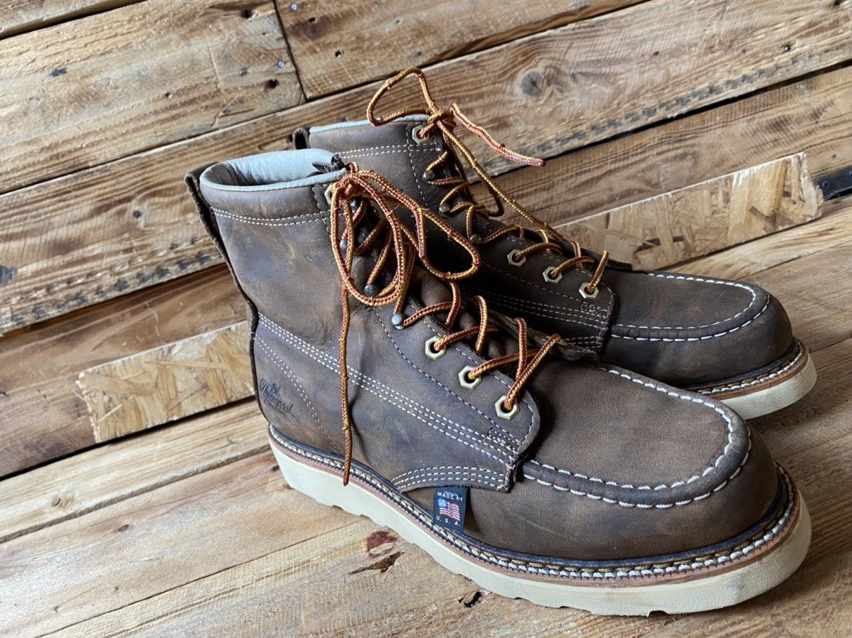 Thorogood Thorogood moc-toe gray leather work boots sz US9 Size US 9 / EU 42 - 8 Thumbnail