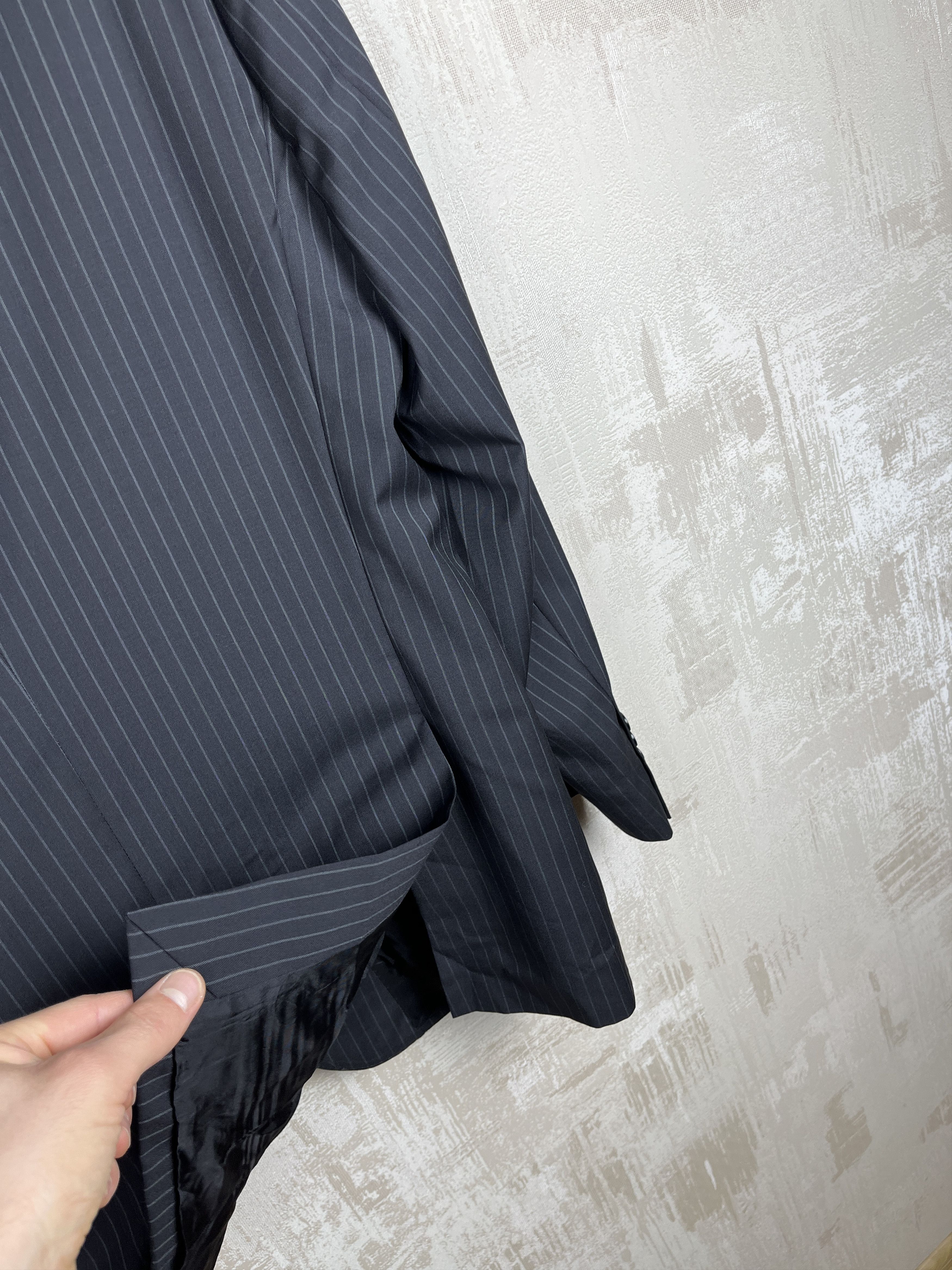 Paoloni Paoloni Extra-fine Virgin Wool Striped Blazer Size 54 Size US L / EU 52-54 / 3 - 23 Thumbnail