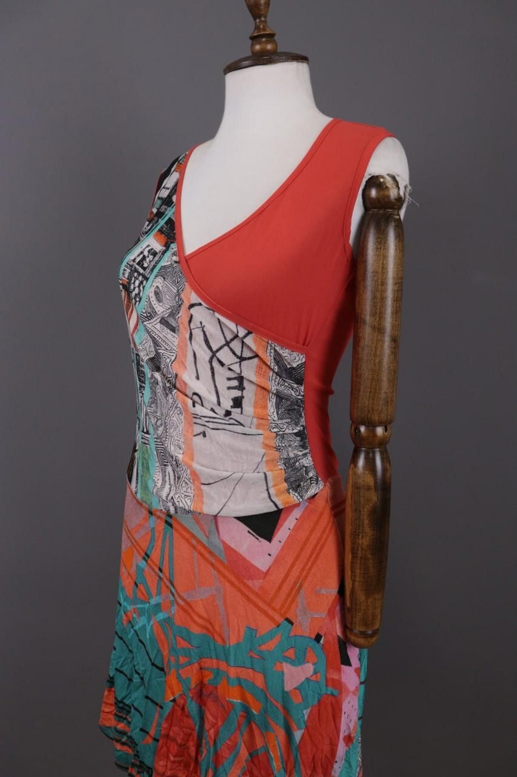 Designer Save The Queen Multicolor Aztec Bodycon Midi Dress Size M Size M / US 6-8 / IT 42-44 - 5 Thumbnail