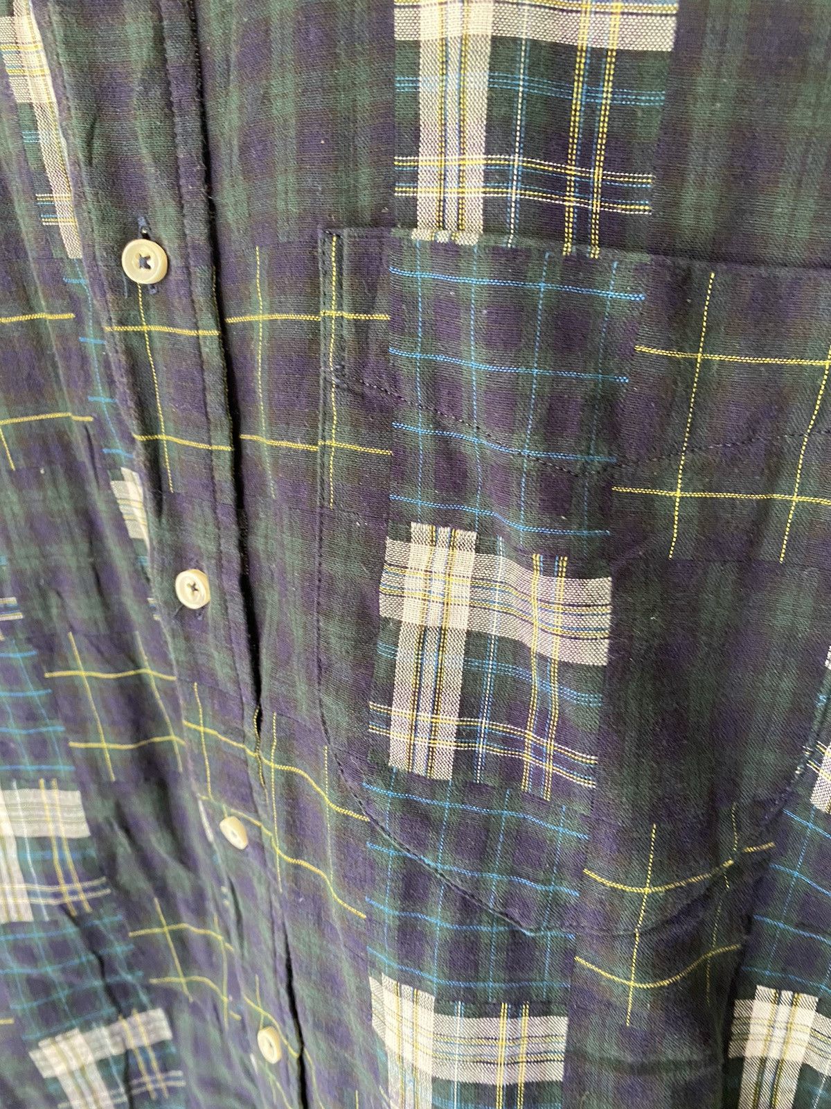Beams Plus × Needles 2000s JIPIJAPA X Beams Patchwork shirt Size US M / EU 48-50 / 2 - 7 Thumbnail