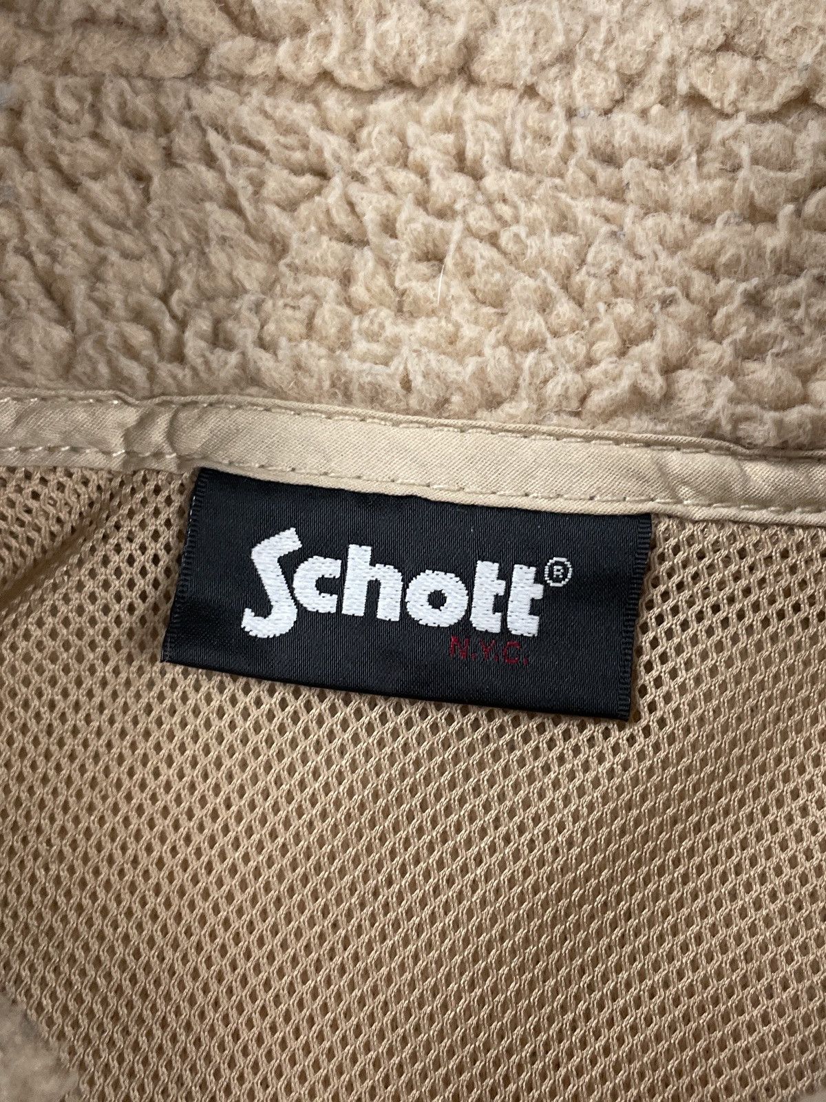 Schott Schott vintage retro beige Sherpa 90s Size US S / EU 44-46 / 1 - 4 Thumbnail
