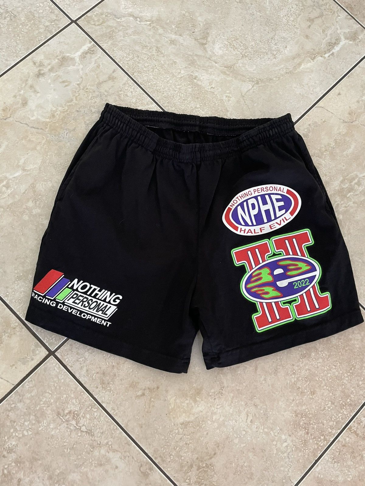 Half Evil Half Evil/Nothing Personal Racing Development Collab Shorts Size US 34 / EU 50 - 1 Thumbnail